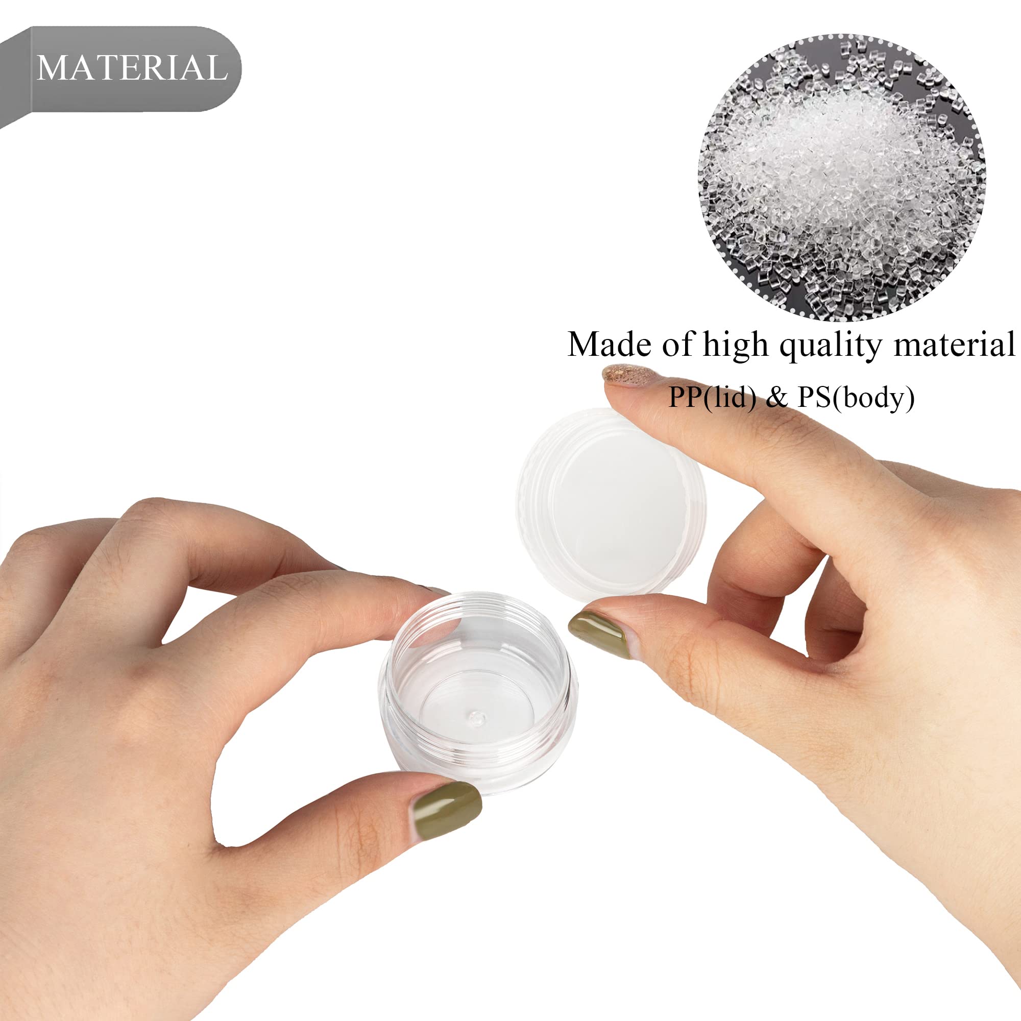 25Pcs 10 Gram Sample Containers, 10Ml Empty Jars With Lids, Small Cosmetic Containers, Mini Sample Jars With 2Pcs Mini Spatulas