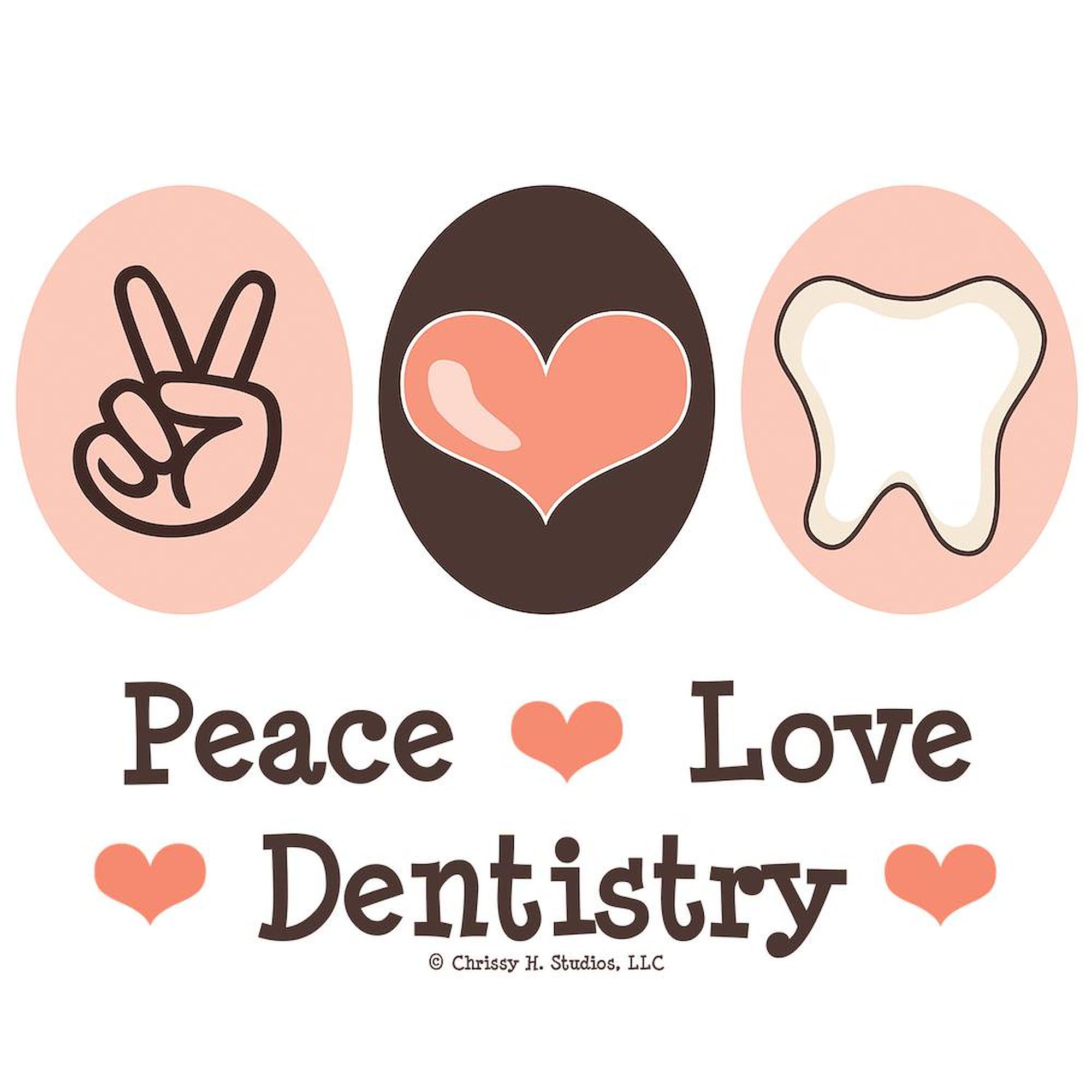 Cafepress Peace Love Dentistry Dentist Mug 11 Oz (325 Ml) Ceramic Coffee Mug