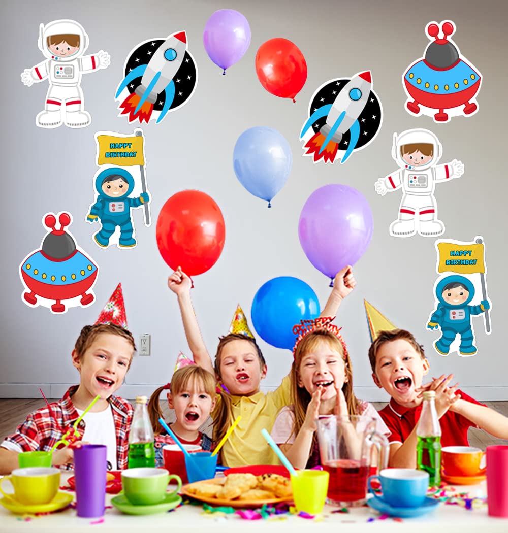 Wow Party Studio Space Astronaut 1Ft Cardstock Cutouts For Happy Birthday Decorations  8Pcs