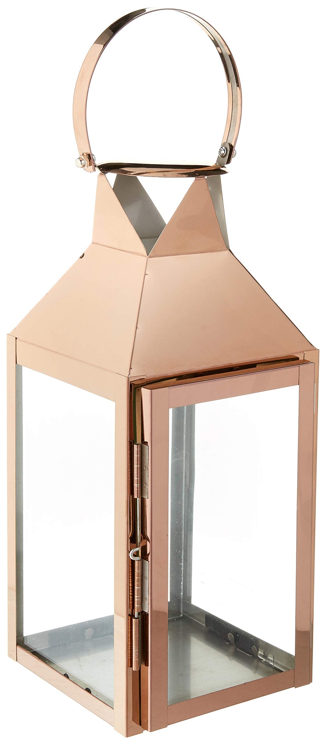 Accent Plus 10018509 Rose Gold Candle Lantern, Multicolor