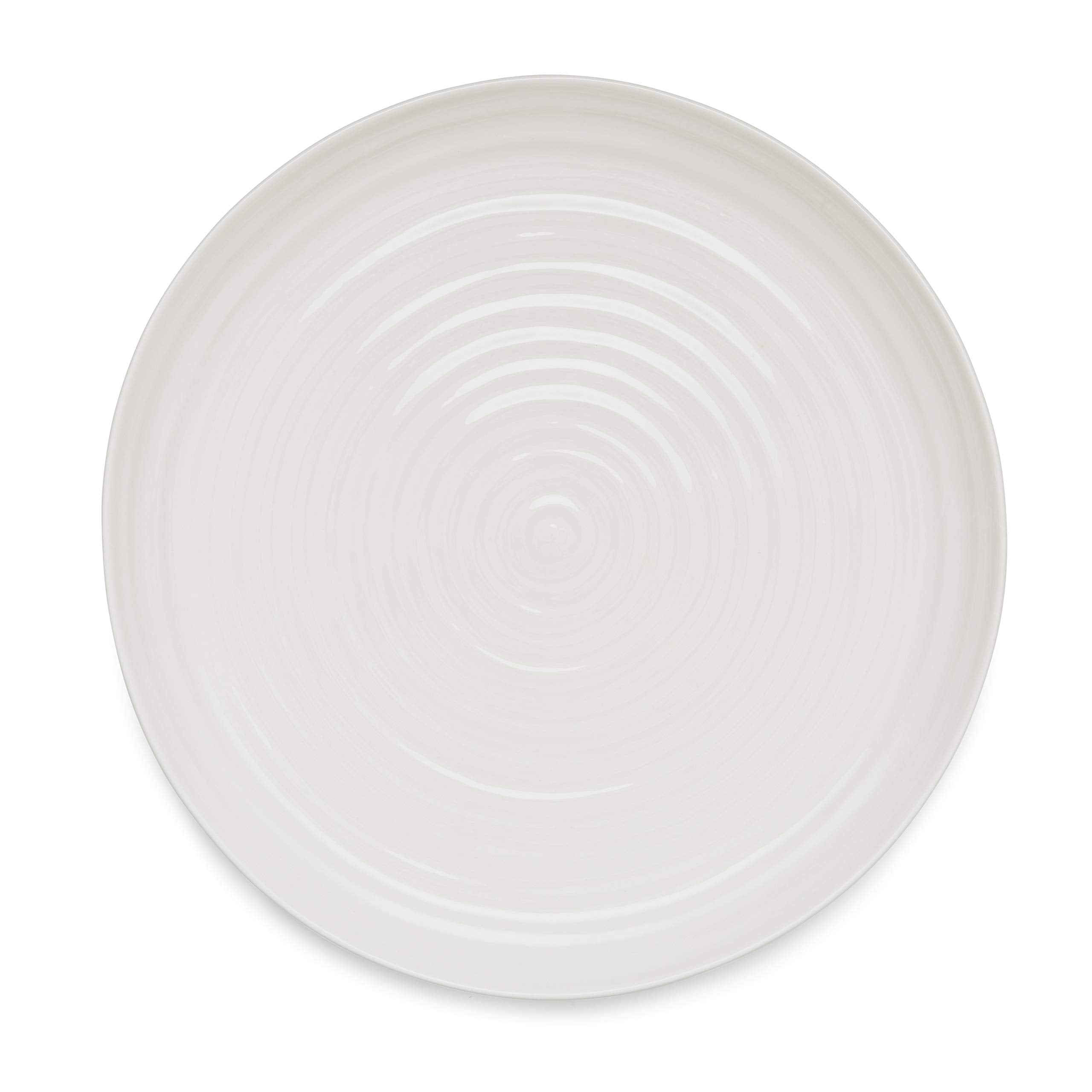 Portmeirion Sophie Conran White Round Platter | 12 Inch Porcelain Serving Tray For Appetizers, Snacks, And Sandwiches | Made Fro