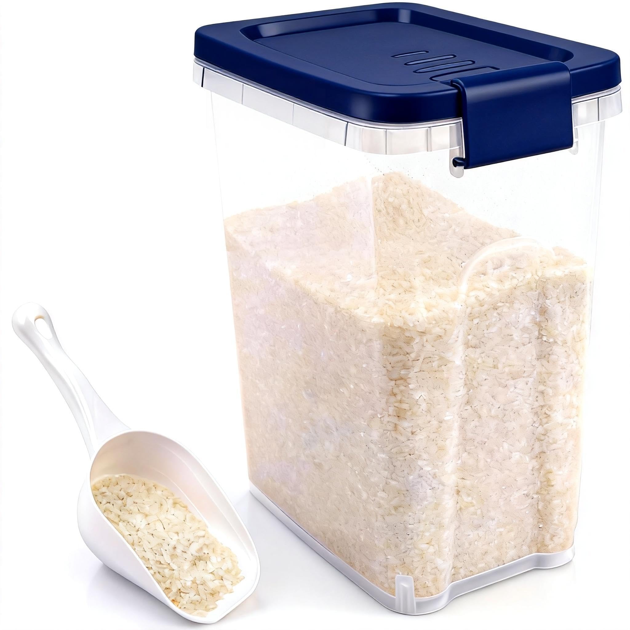 TightLock Rice Container 1015 Lbs, Airtight Flour Container Dry Food Bin