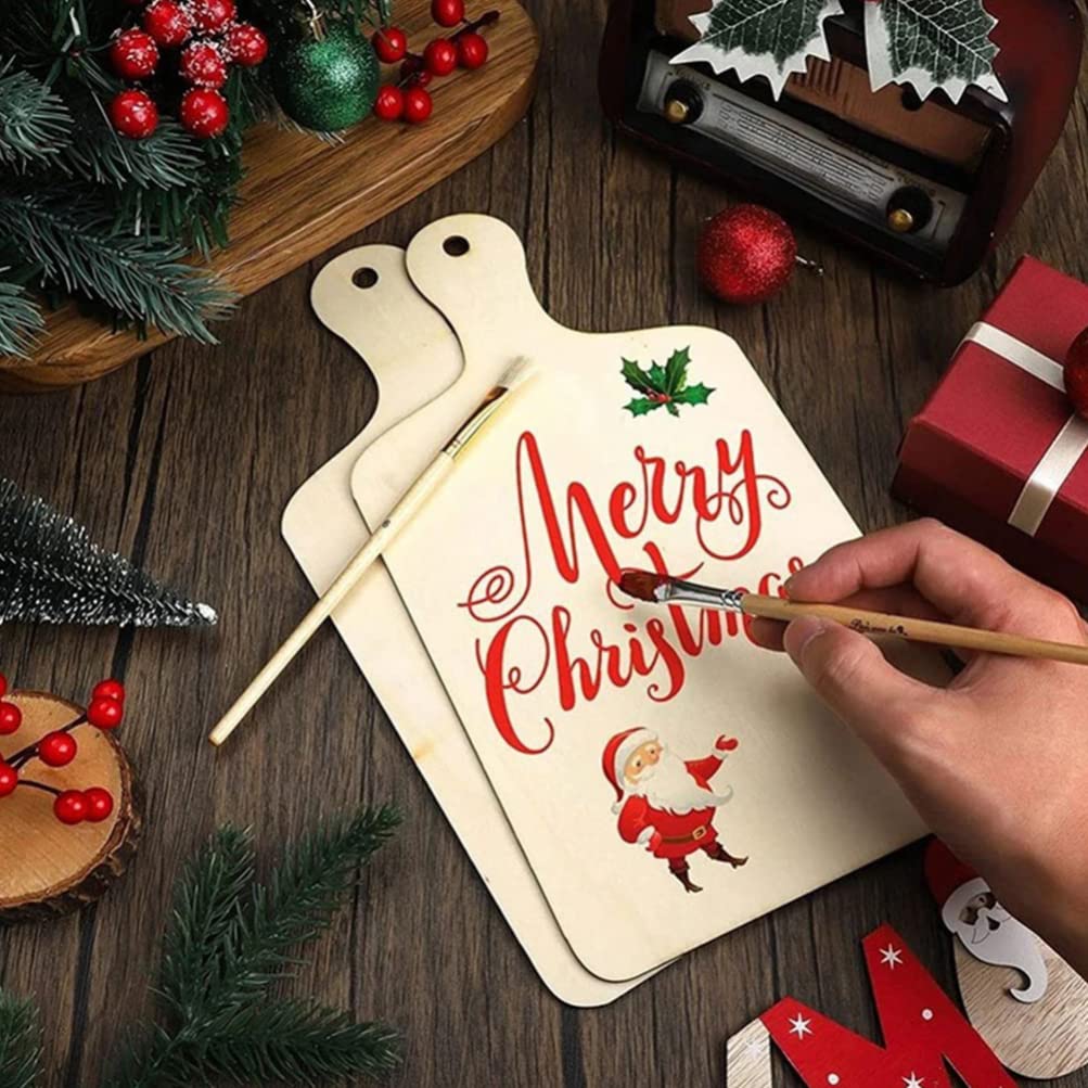 Hemoton 6Pcs Wooden Pizza Peel Sushi Plate Dessert Plate Mini Pizza Paddle Cheese Board Charcuterie Serving Board Fruit Vegetabl