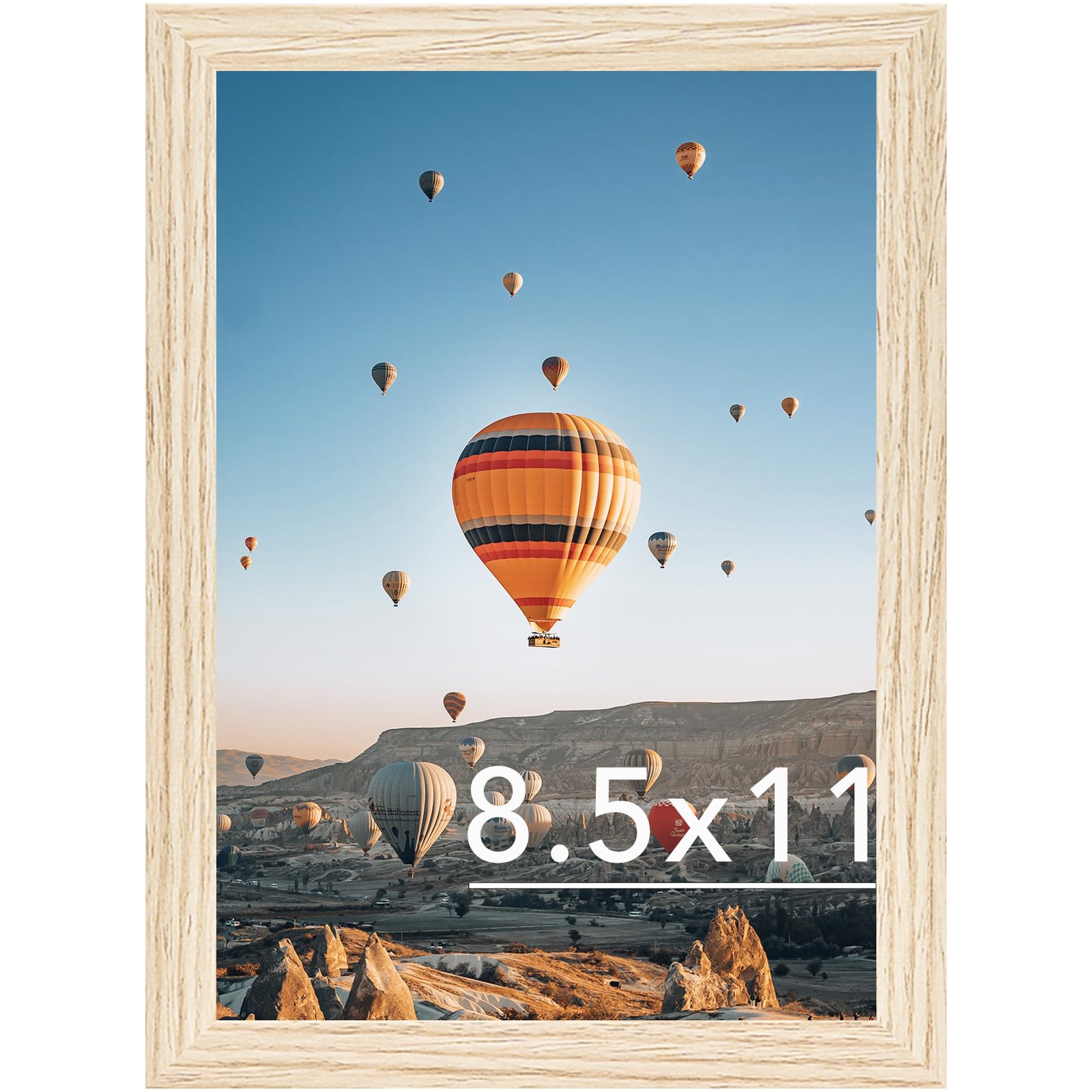 JCJMY 8.5x11 inch Picture Frame for Certificate Poster and Photo, Horizontal and Vertical Formats for Wall Hanging or Tabletop, 