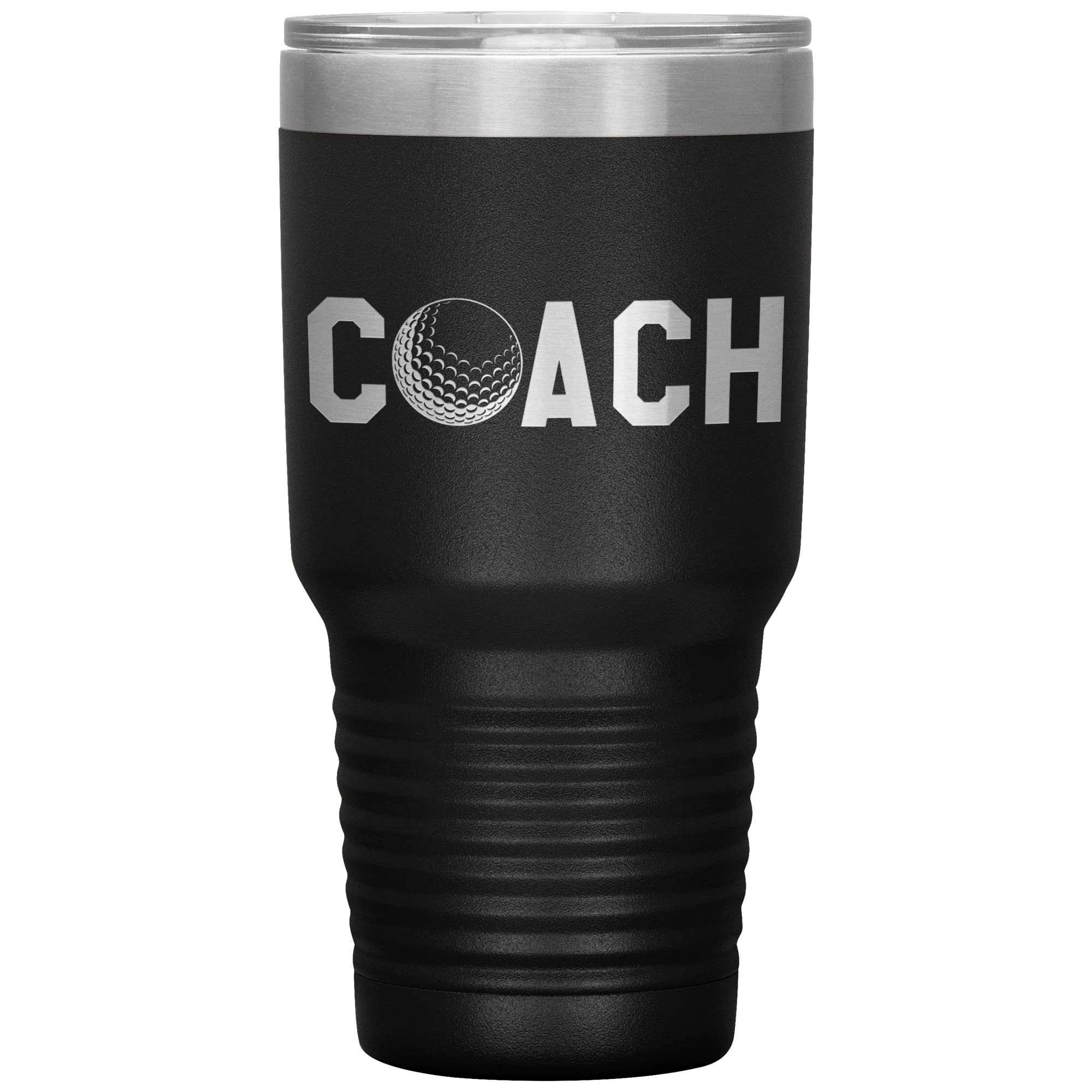 Jfwcreations Golf Coach Tumbler - Golf Coach Gift 30Oz Insulated Engraved Stainless Steel Golf Coach Cup Black