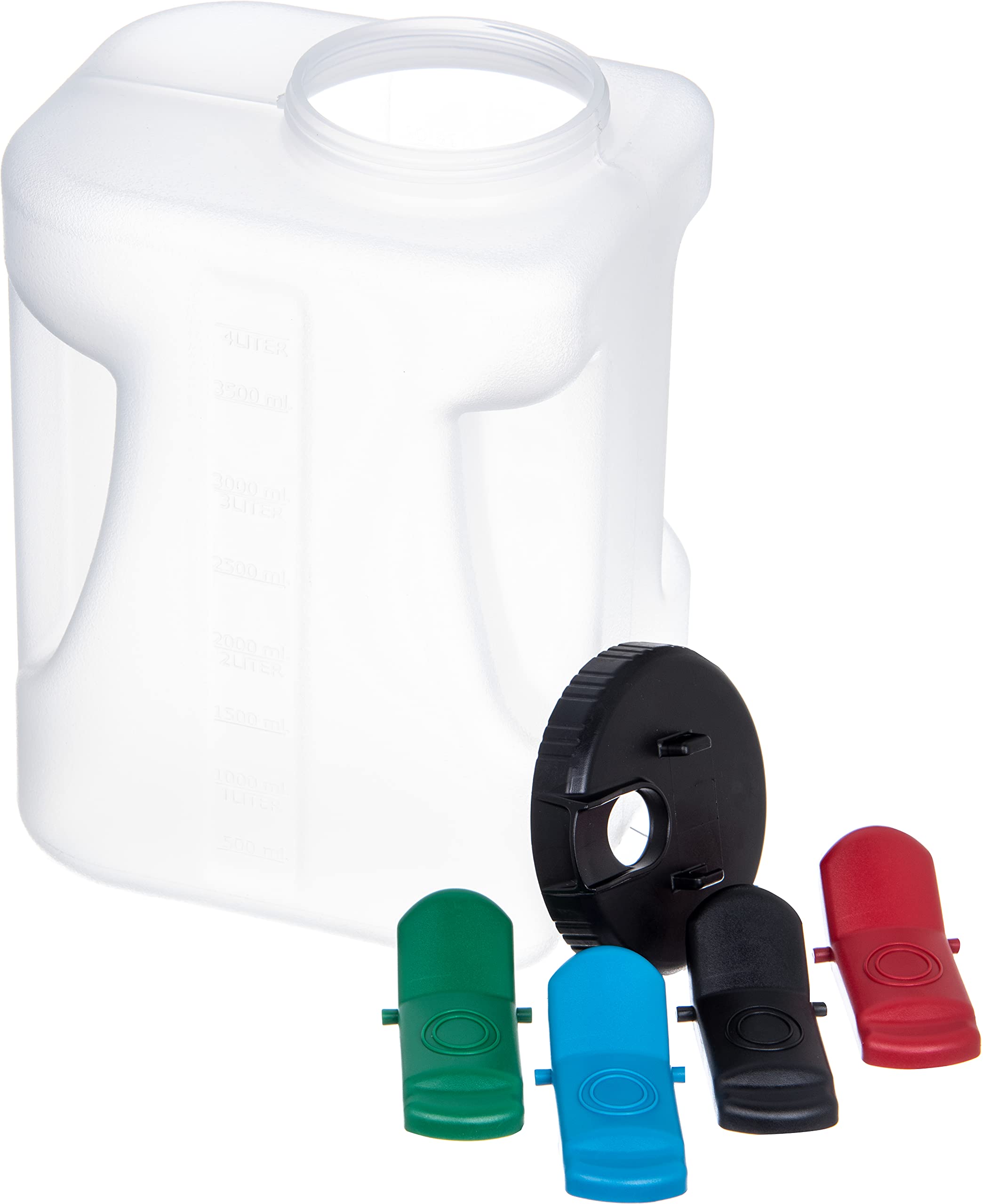 Carlisle Foodservice Products Container Plastic Jug, Pitcher With Color Coded Toggle Lid For Catering, Buffets, Restaurants, Pol