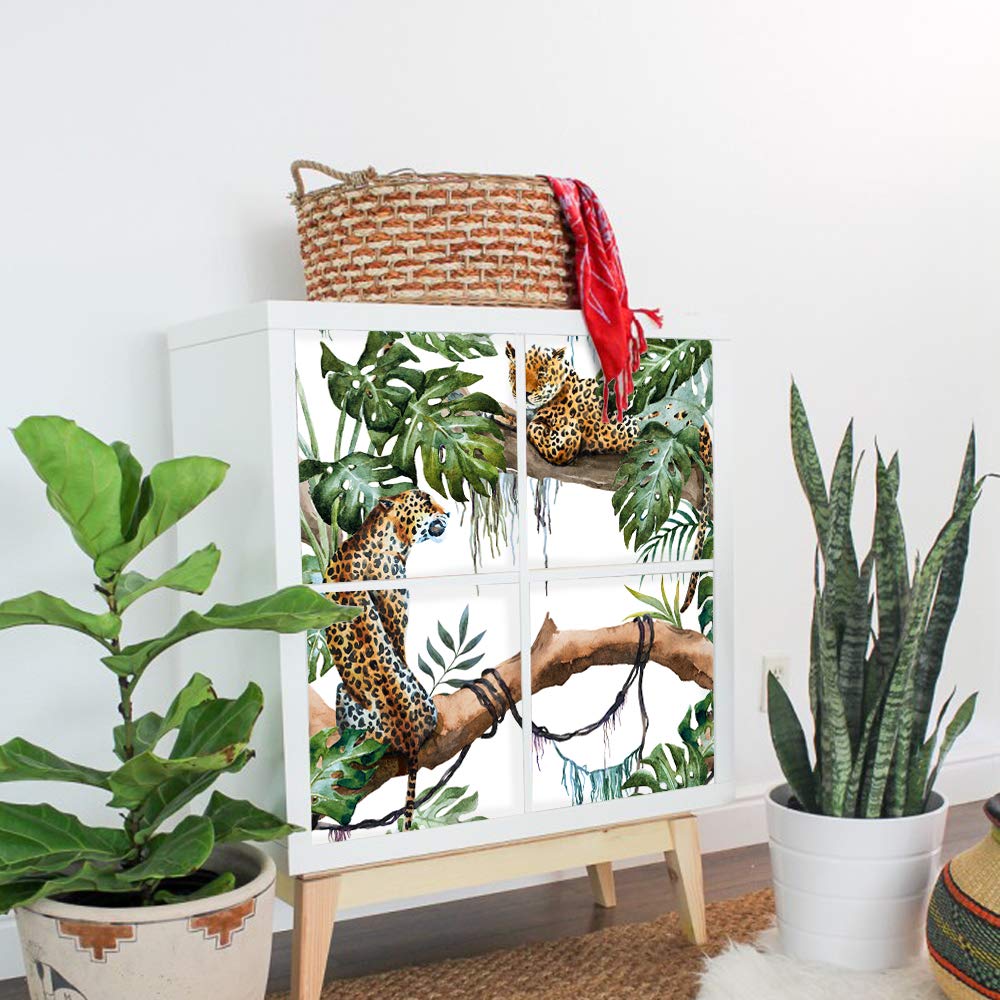 Self-Adhesive Dresser Sticker, Peel And Stick Furniture Skin, Removable Shelf Unit Decals Sticker (004, Expedit/Kallax)