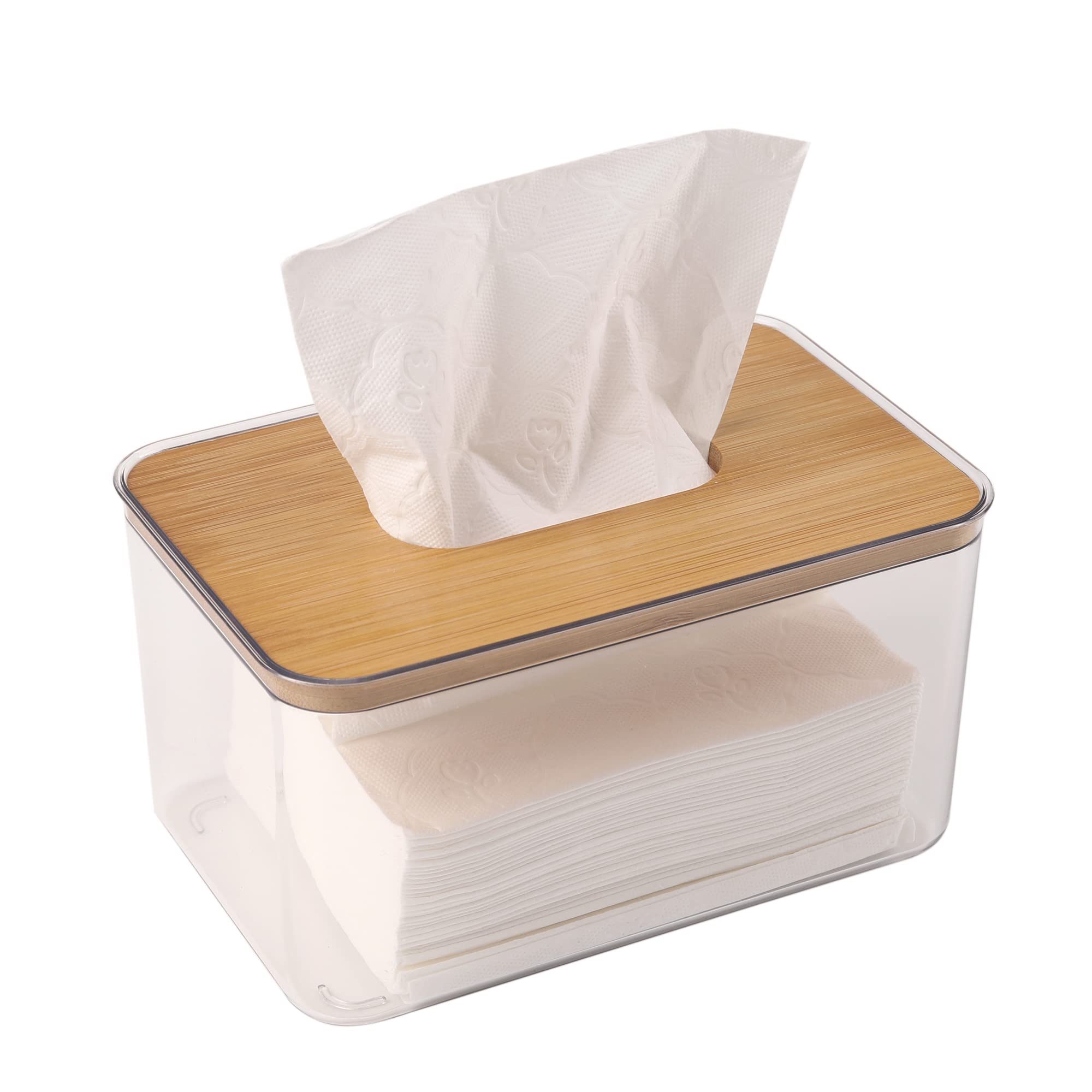 Acrylic Tissue Box, Acrylic Dryer Sheet Holder For Laundry Room, Table Clear Dryer Sheet Dispenser Rectangular