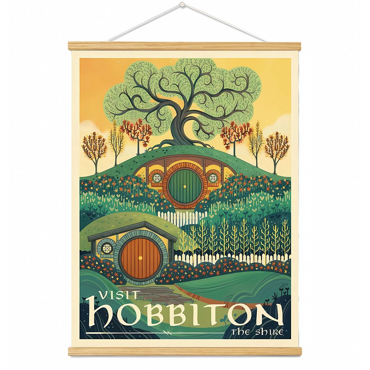 Meksular Middle Earth Landscape Wall Art Prints Canvas PaintingFantasy Posters, Wall Pictures, For Travel Gift, Canvas Art with 