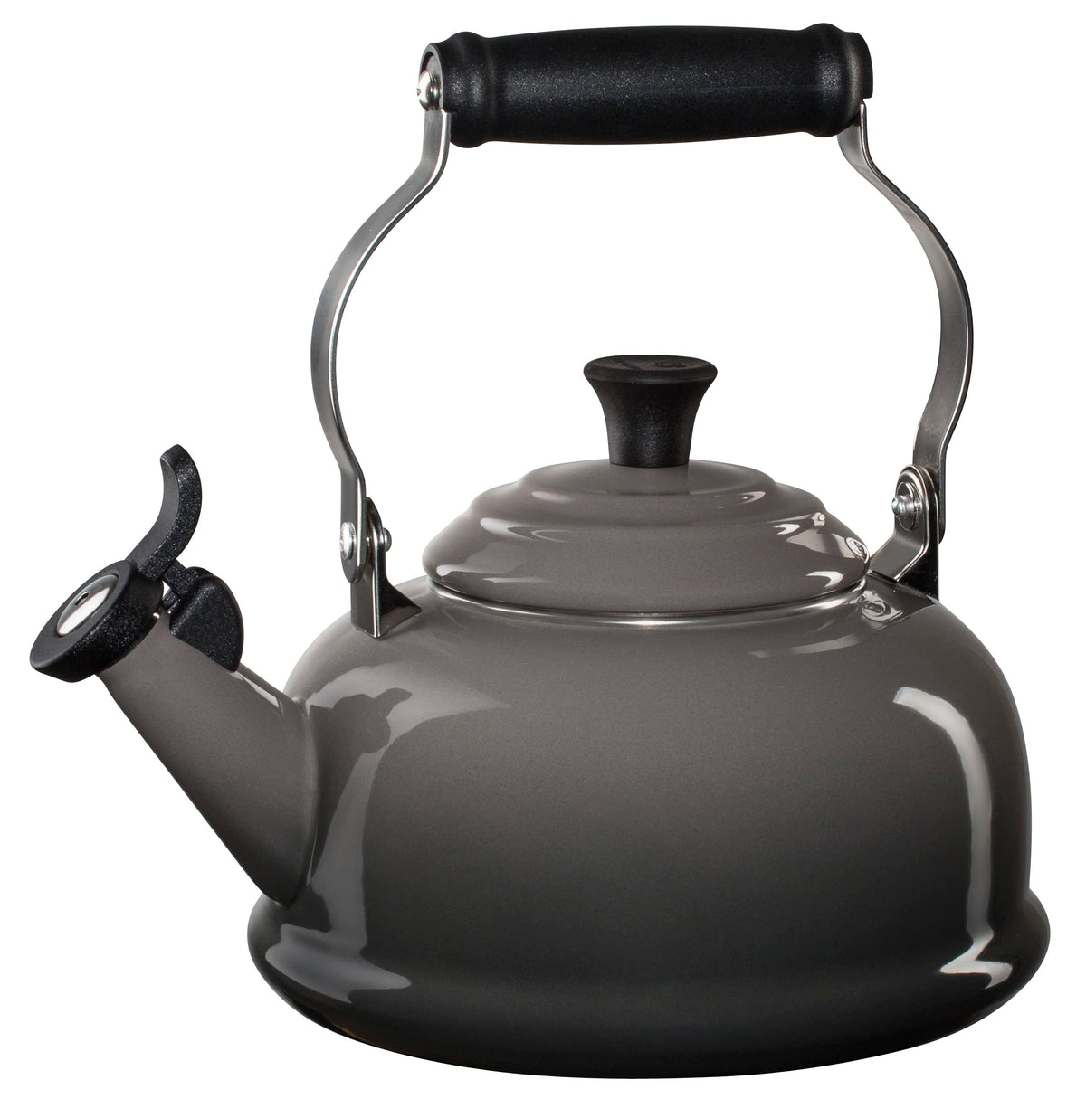 Le Creuset Enamel On Steel Whistling Tea Kettle, 1.7 Qt., Oyster