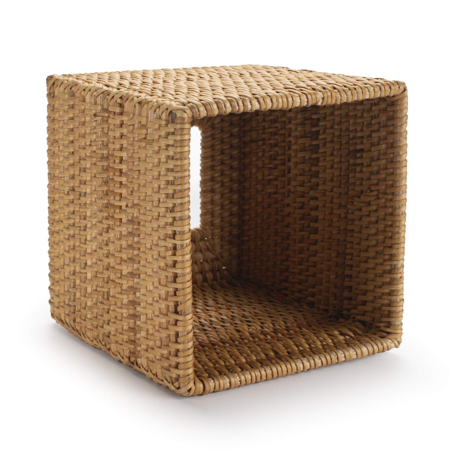 Rattan Tissue Box Cover Square, Hand Woven Wicker Tissue Holder, 5.5 X 5.5 X 5.7 Inch, Natural