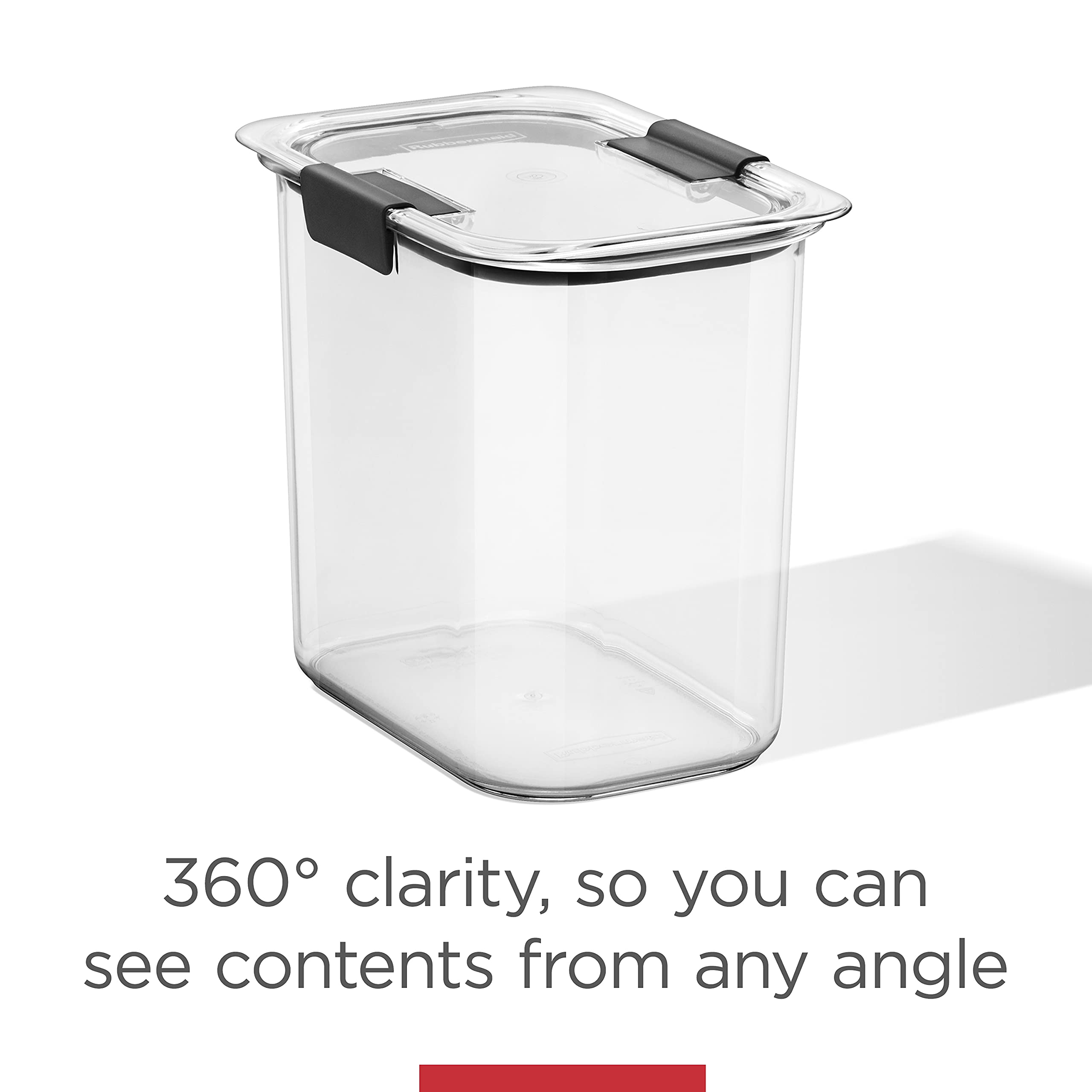 Rubbermaid Brilliance Airtight Food Storage Container, 7.8 Cup, BPA-Free, Gray, Leak-Proof, Dishwasher-Safe, Model 1994225