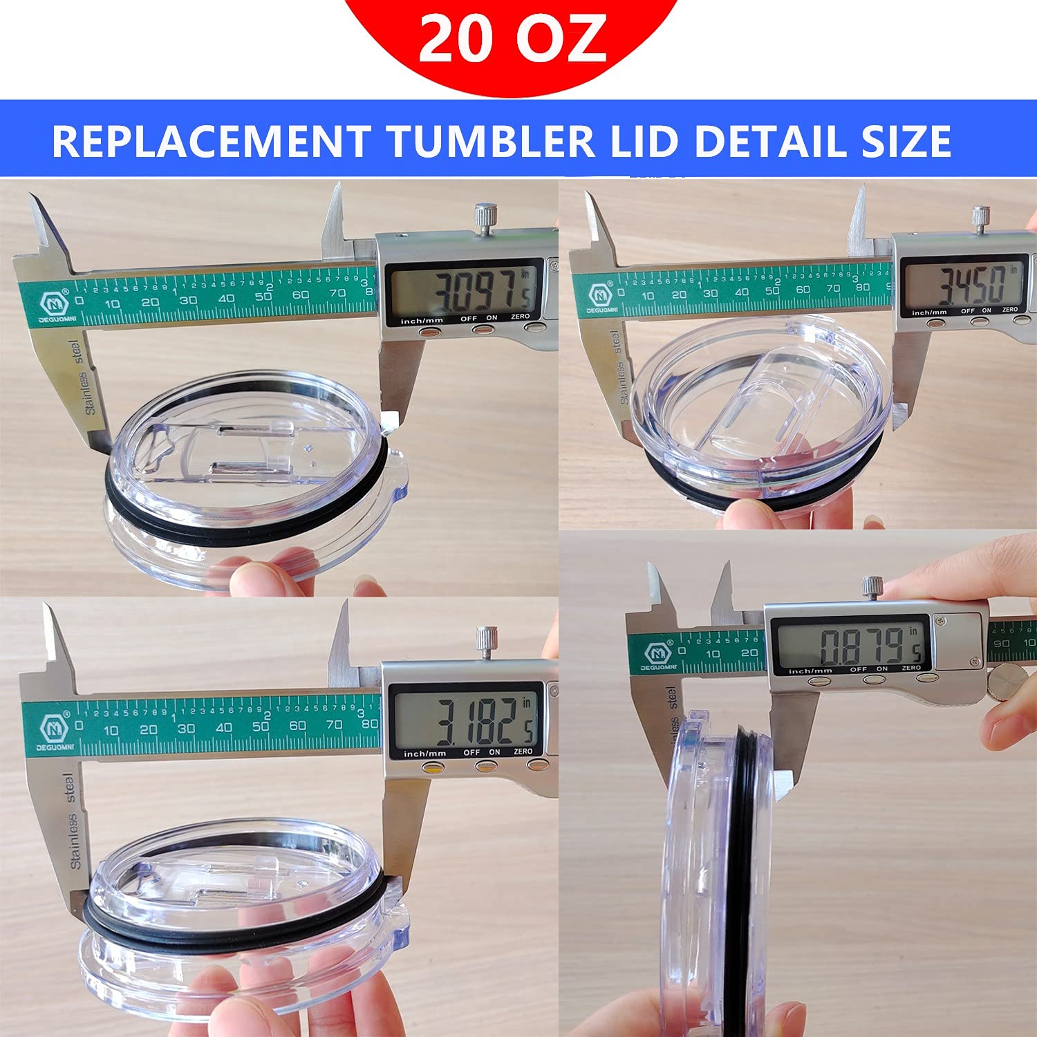 Ailuxuan Tumbler Lids Spillproof 20 Oz,2 Replacement Lids For 20 Oz Yeti Rambler,Straw Friendly&Spill-Proof Lids,Covers For 20 O