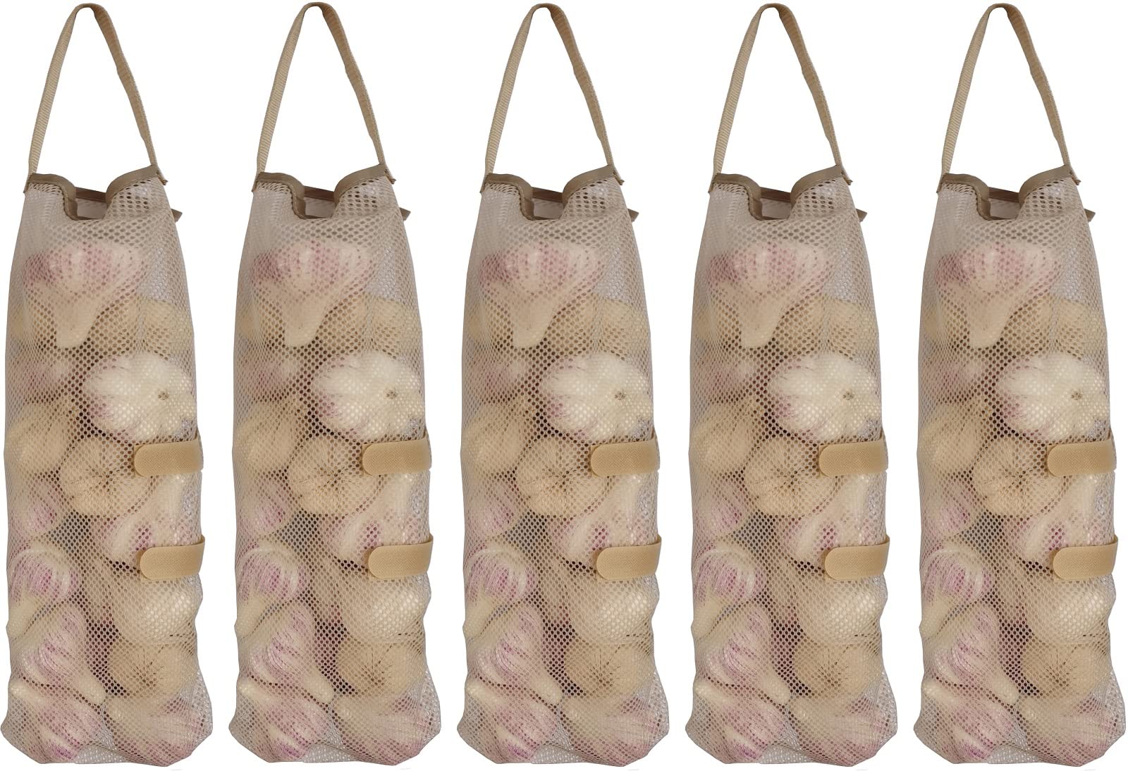 Shuyue Hanging Mesh Bags Storage Potatoes Onion Garlic Net Bags Long And Large Net Produce Bags Fruit Veggies Green Pepper Or Ga