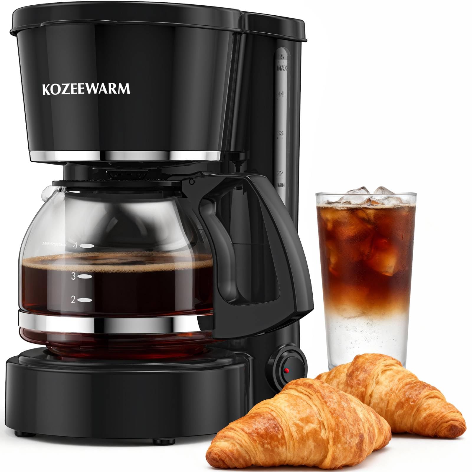 Kozeewarm Coffee Maker, 5 Cup Drip Coffee Machine