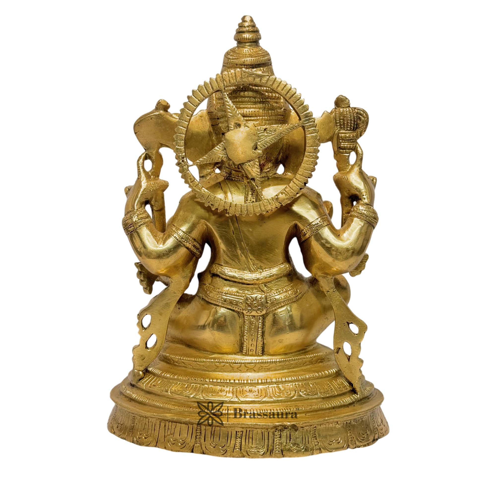 Brassaura Brass Gold Ganesha Murti For Home And Decor Brass Ganesh Bhagwan Statue For Pooja Room Ganesha Idols For Home Entrace