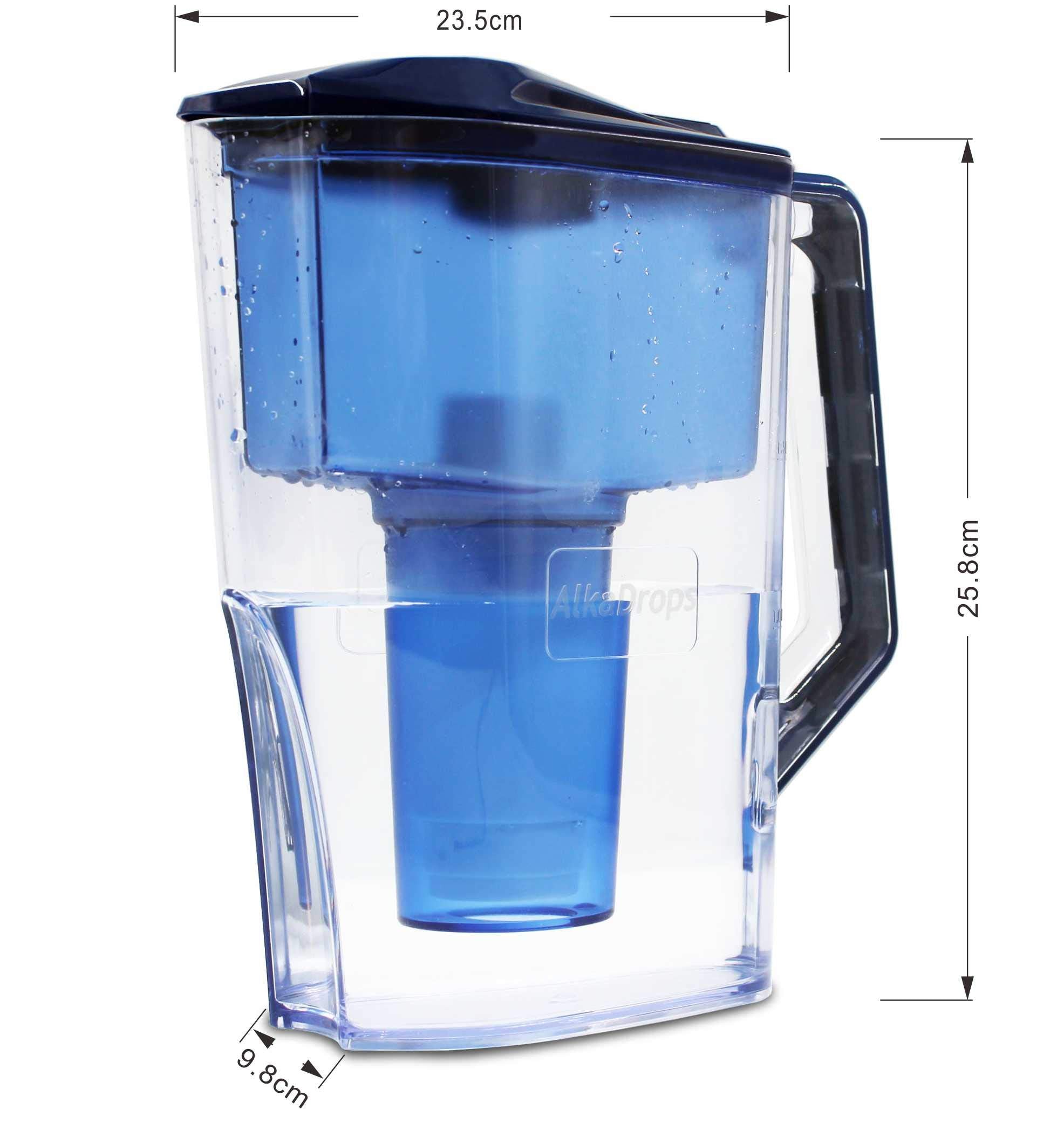 Water Pitcher, Alkaline Water Pitcher,Alkaline Water Jug -7 Stage Ionizer Filtration System To Purify And Increase Ph Levels - C