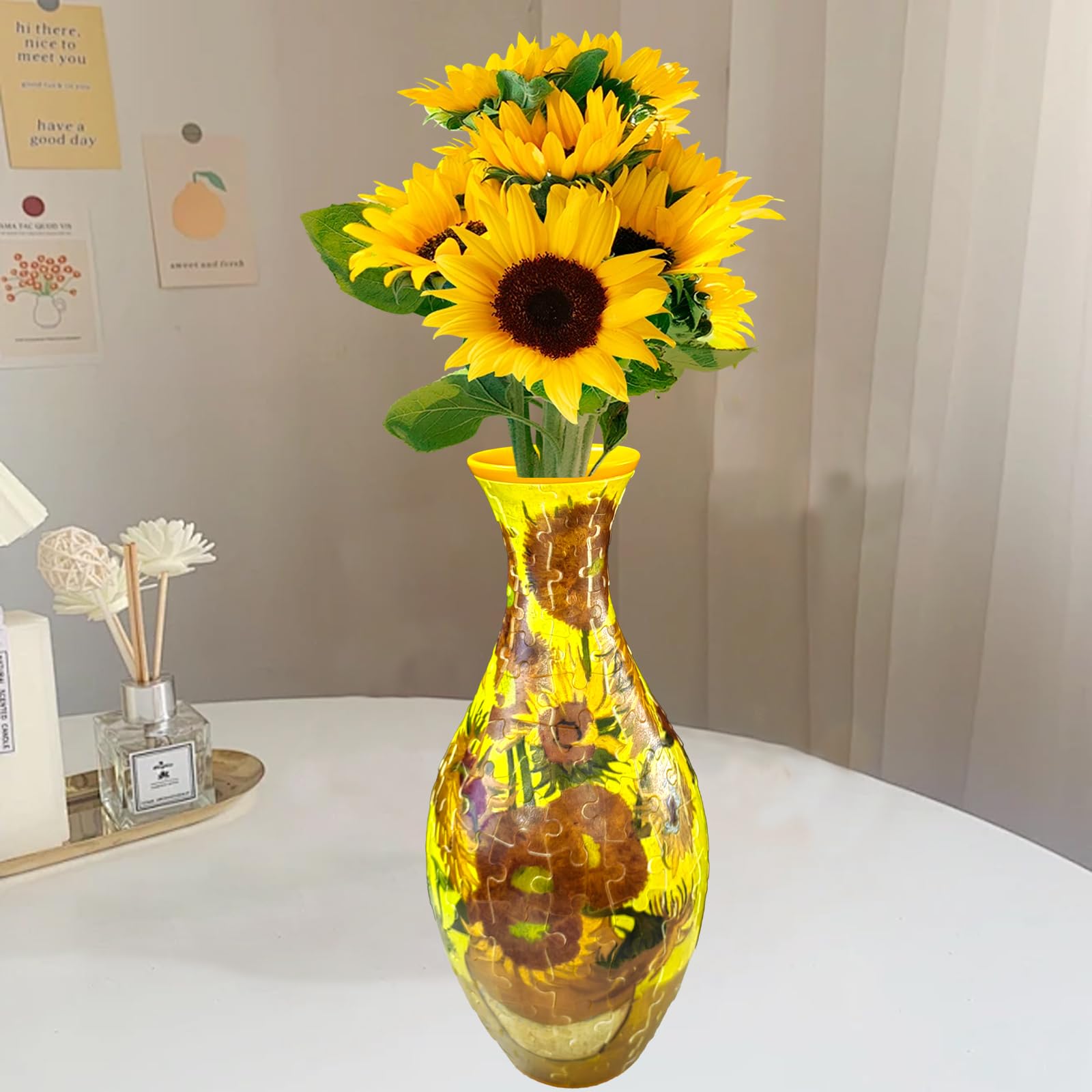 3D Puzzle Vase Unique Flower Made by 160 Curved for Adults Home and Office Decor