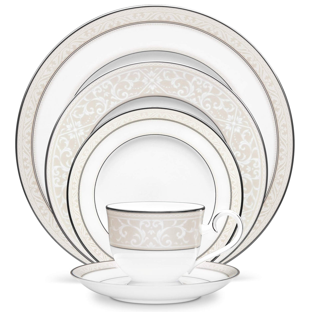 Noritake Montvale Platinum - 5 Piece Place Setting