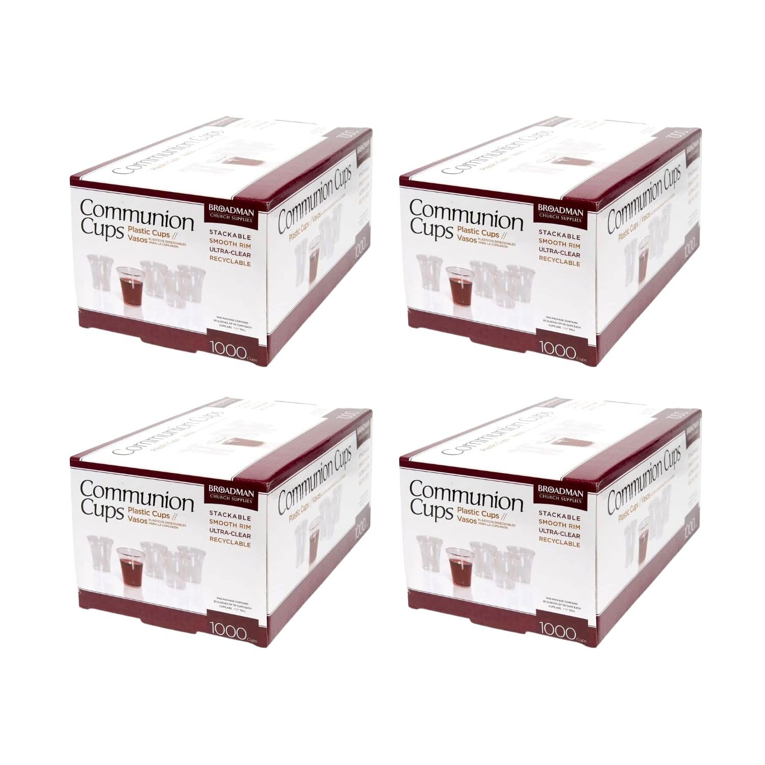 Broadman Plastic, Disposable, Recyclable Communion Cups, 4000 Count