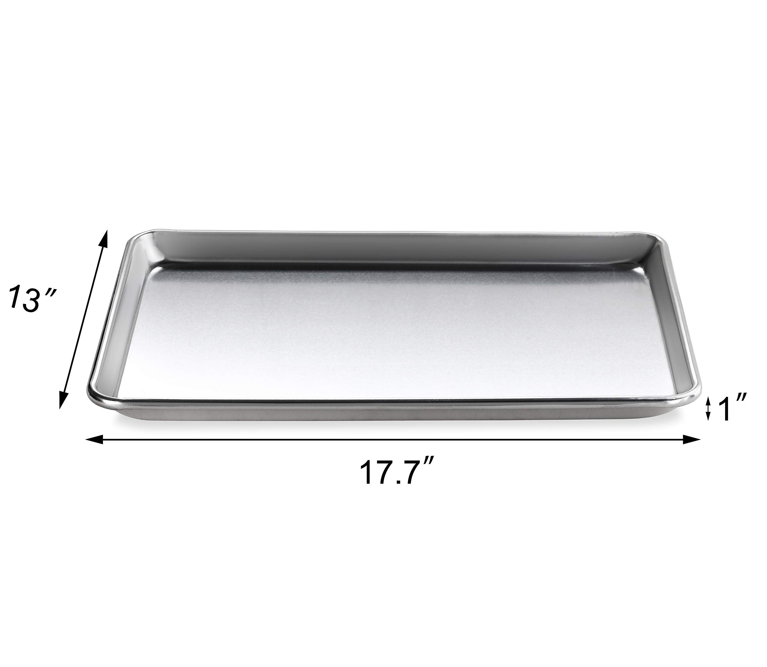 New Star Foodservice 38439 Commercial-Grade 18-Gauge Aluminum Sheet Pan/Bun Pan & Silicone Baking Mat Set, 13'' L X 18'' W X 1''