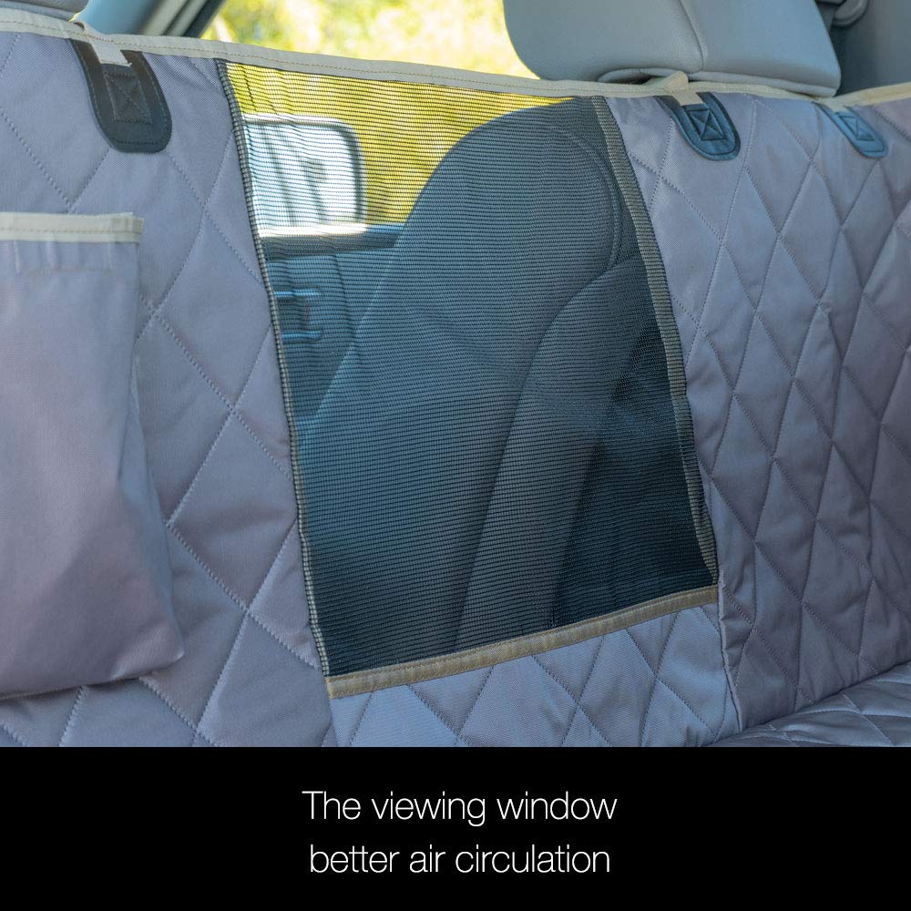 Ibuddy Dog Car Seat Covers, Waterproof Dog Seat Cover For Back Seat With Mesh Window,Stain Resistant Dog Car Hammock, Nonslip Ca