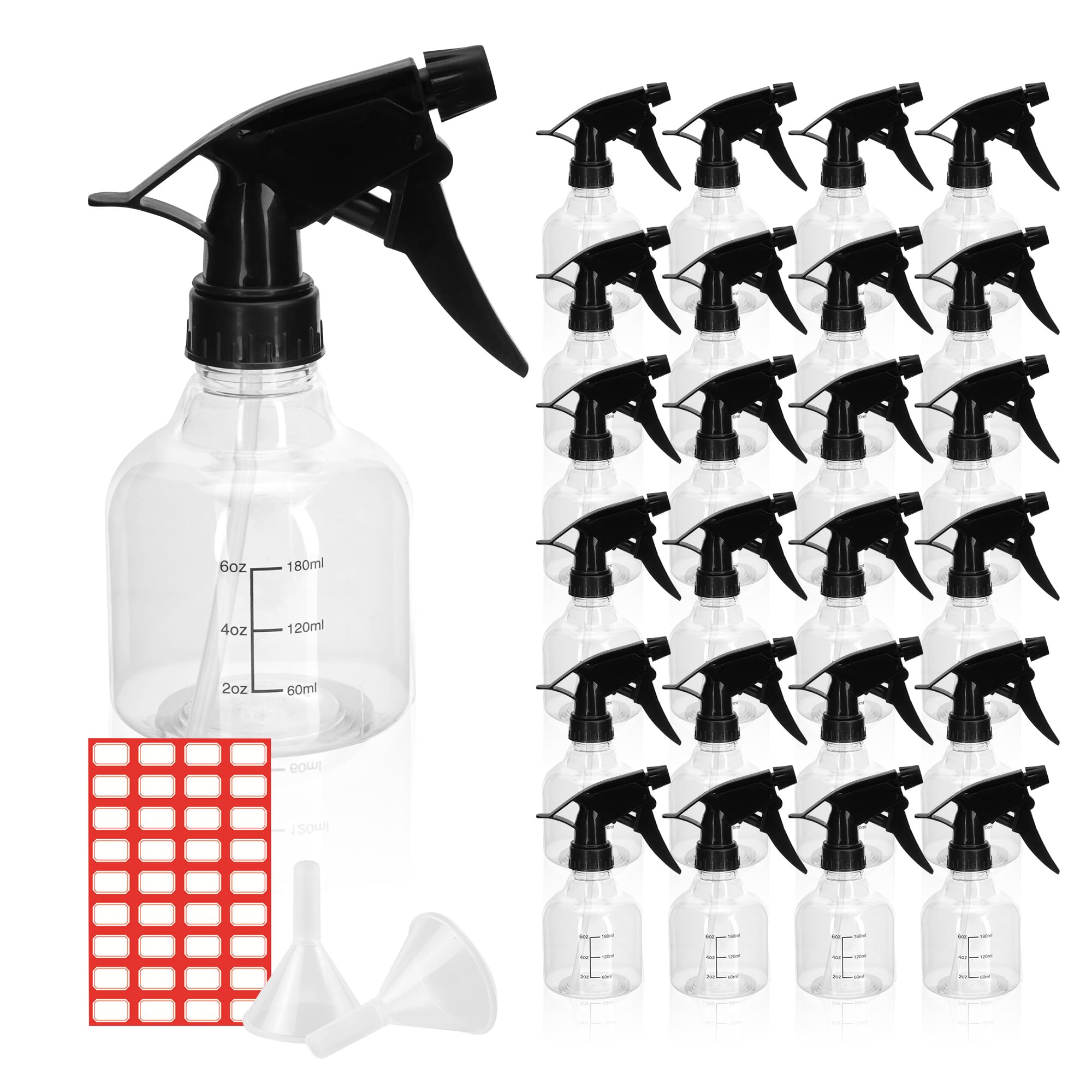 KEJJNYER 24 Pack 8 oz Clear Plastic Spray Bottles