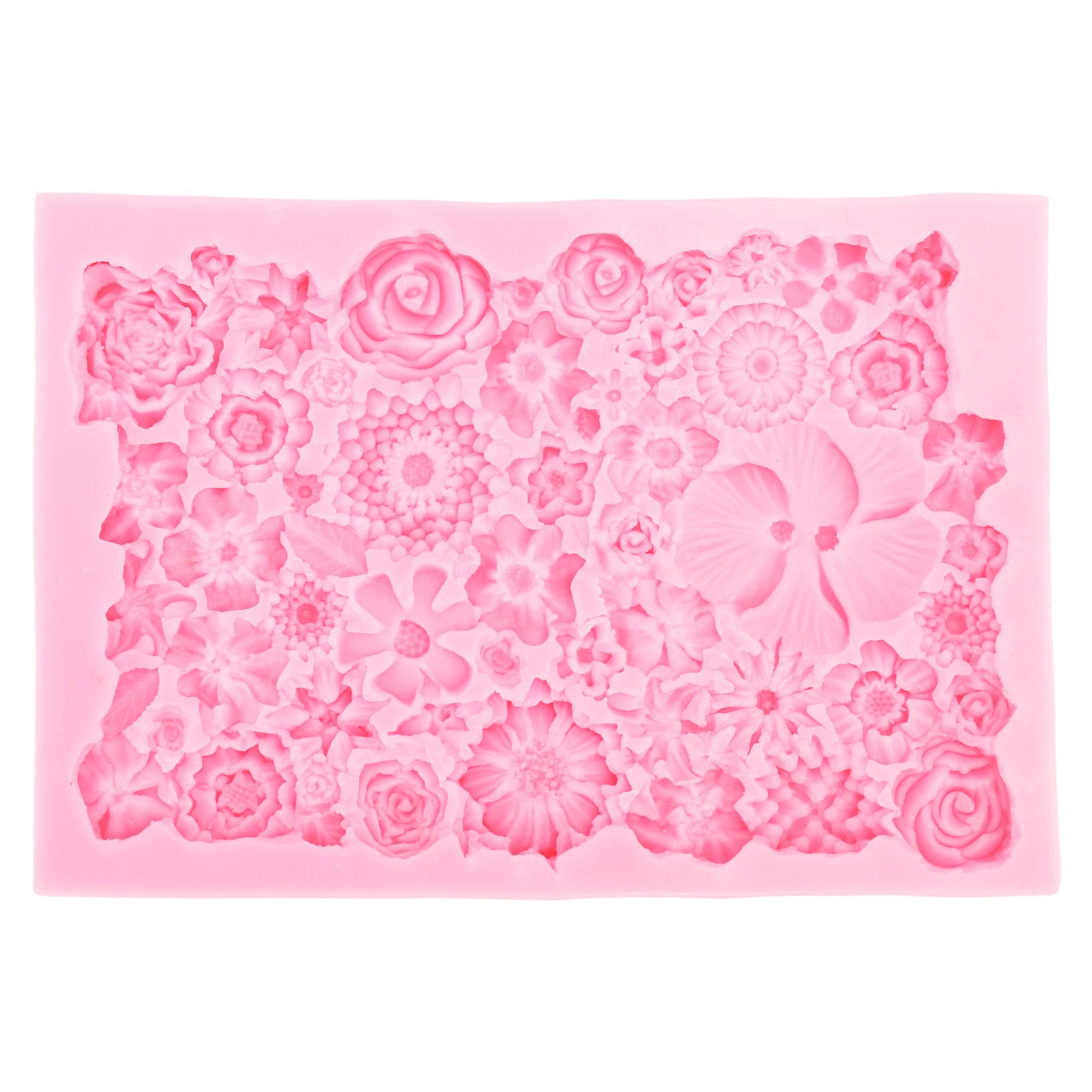 Silicone Fondant, Non Stick Flower Chocolate DIY Cake Baking Tray for Cake Soap Cupcake Decoration