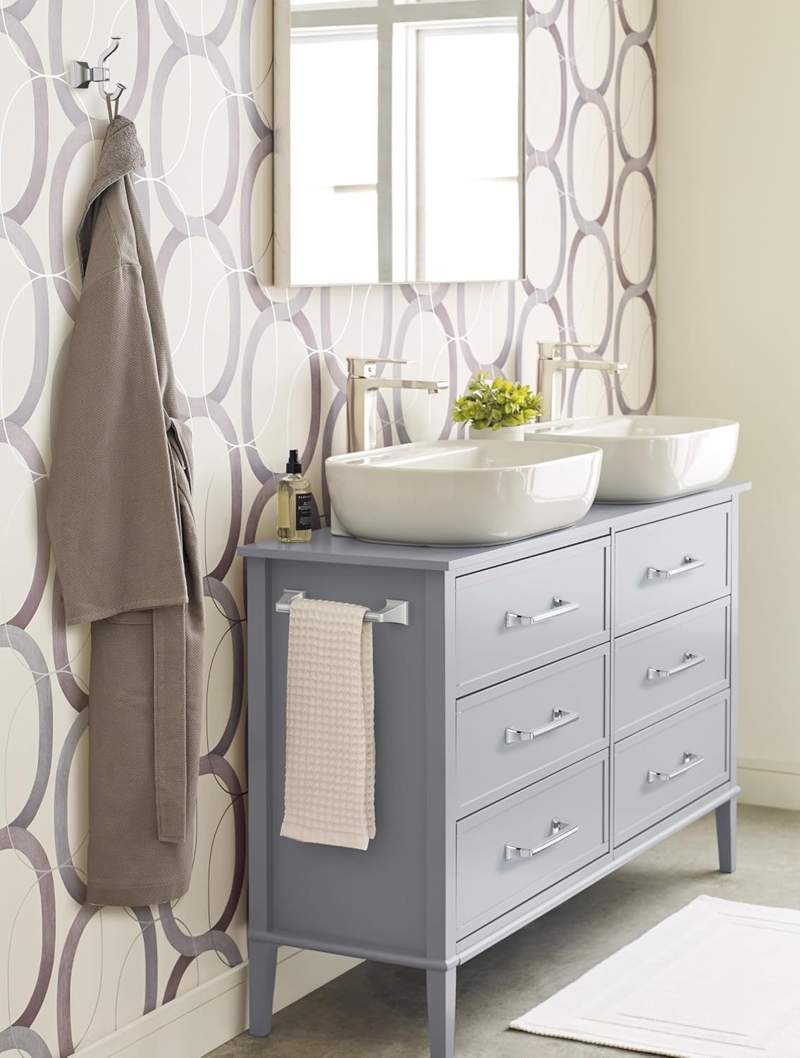 Amerock Mulholland Chrome 9 Inch (229Mm) Towel Bar, Bh3602526