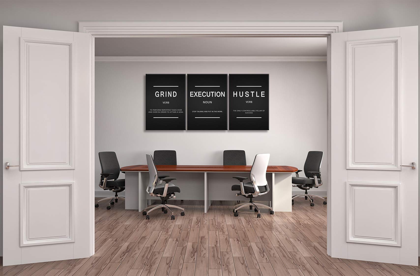 Large Success Quote Inspirational Wall Art Motivational Grind Hustle Execution Painting Entrepreneur Office Posters Prints Canva