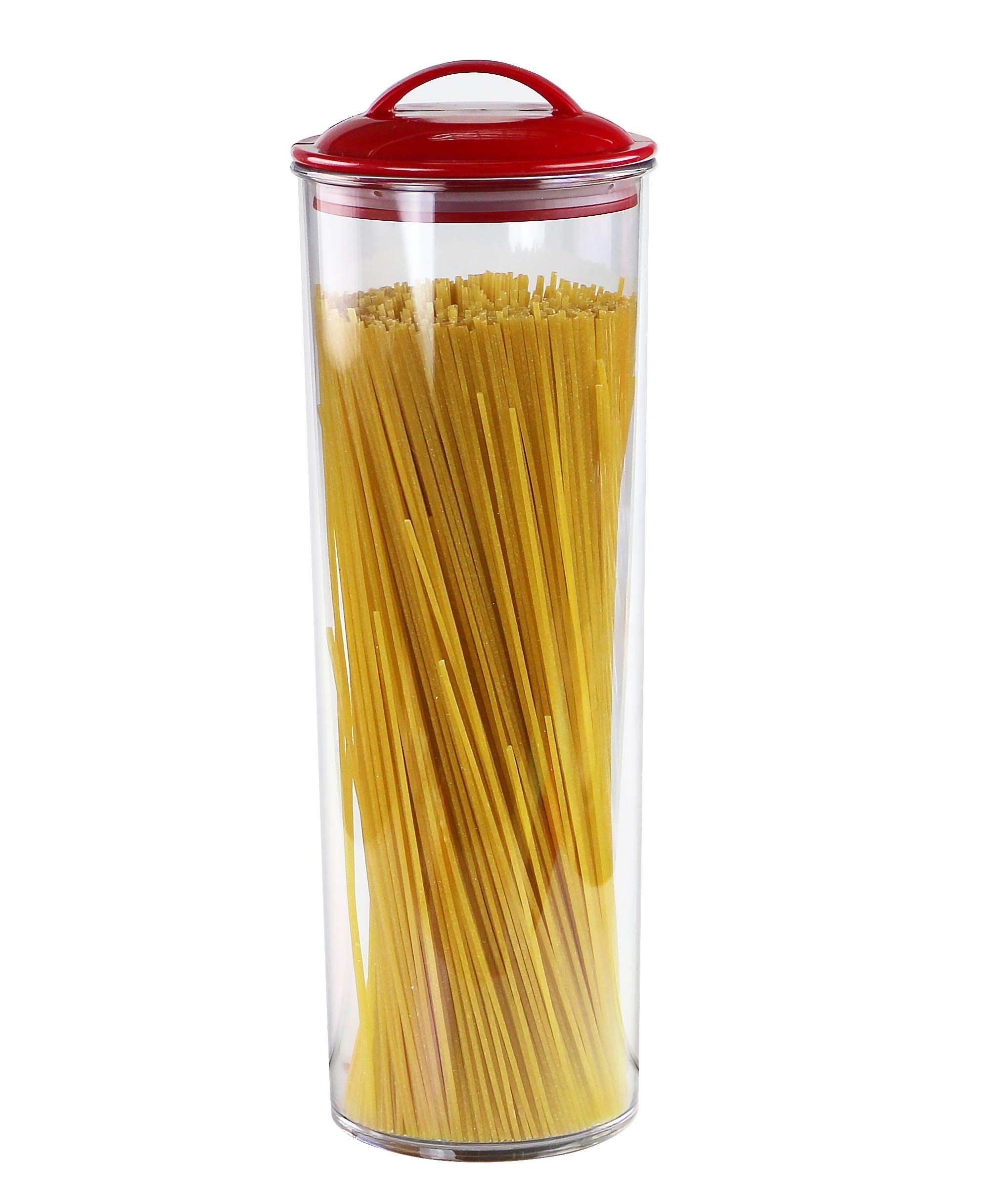 Calypso Basics By Reston Lloyd Acrylic Storage Canisters, Spaghetti, Red