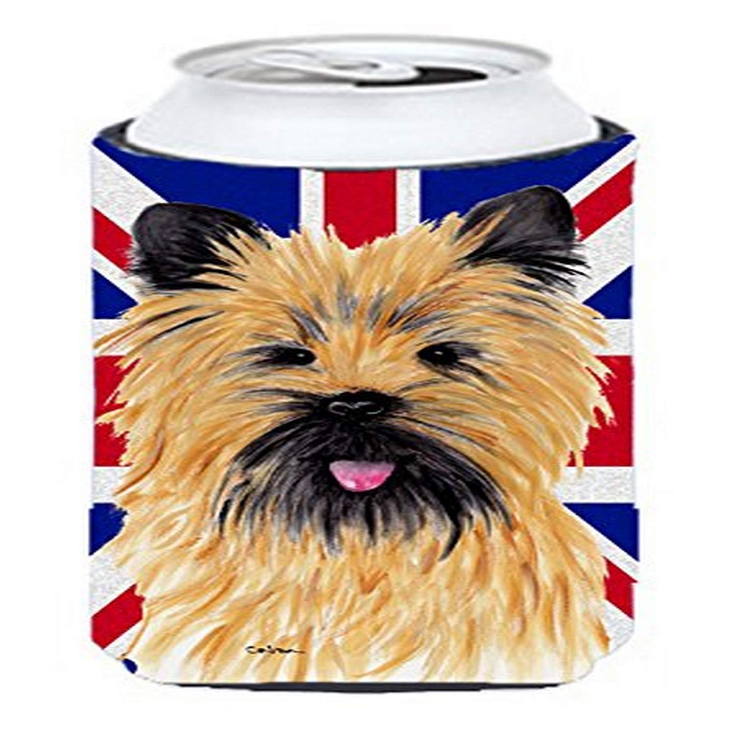 Cairn Terrier with English Union Jack British Flag Tall Boy Beverage Insulator Hugger SC9832TBC