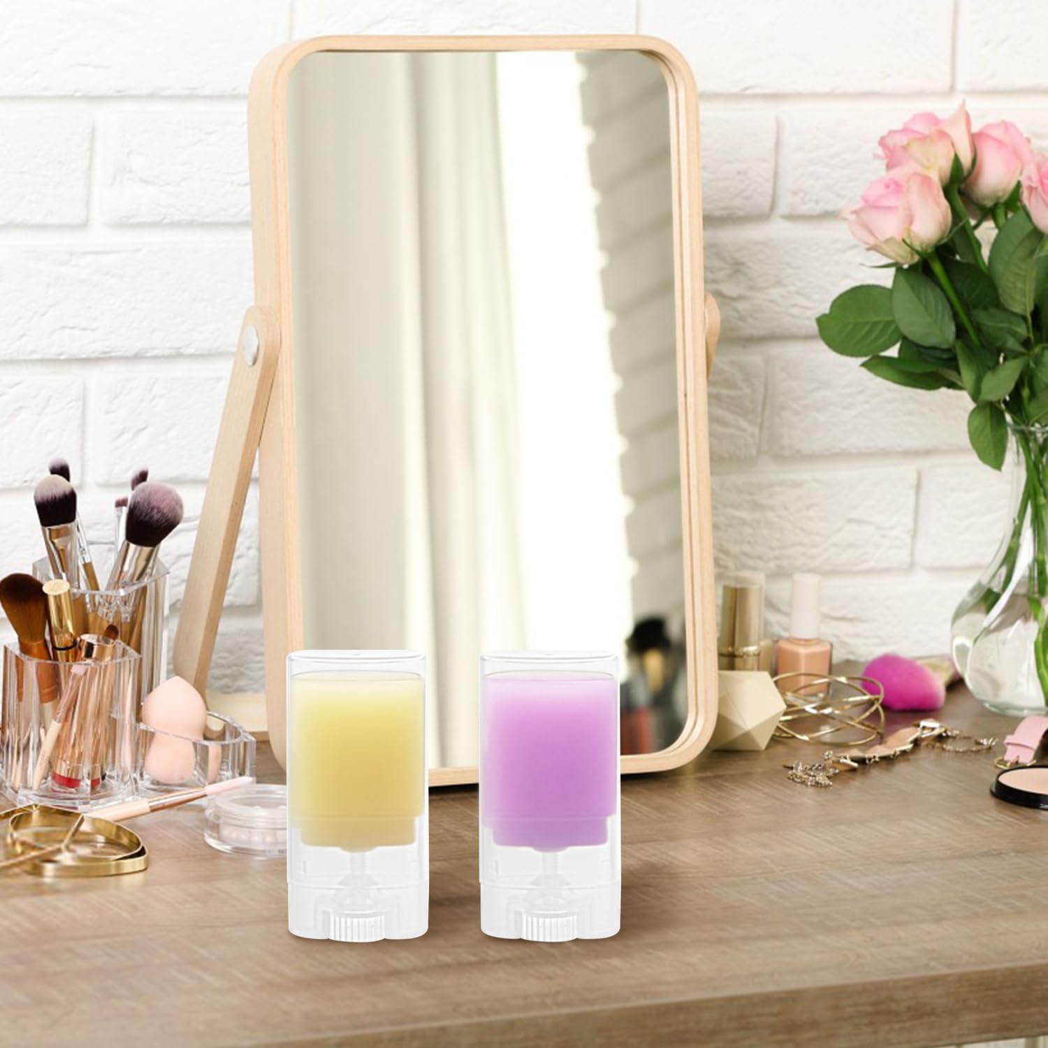 15Ml/0.5Oz 30 Pack Empty Lip Balm Tubes Plastic Deodorant Containers Travel Refillable Deodorant Tubes Lipstick Tube For Diy Lip
