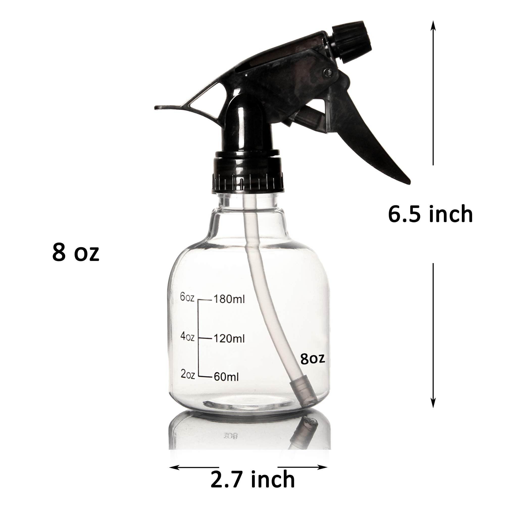 Youngever 12 Pack Empty Plastic Spray Bottles, Spray Bottles For Hair And Cleaning Solutions (8 Ounce)