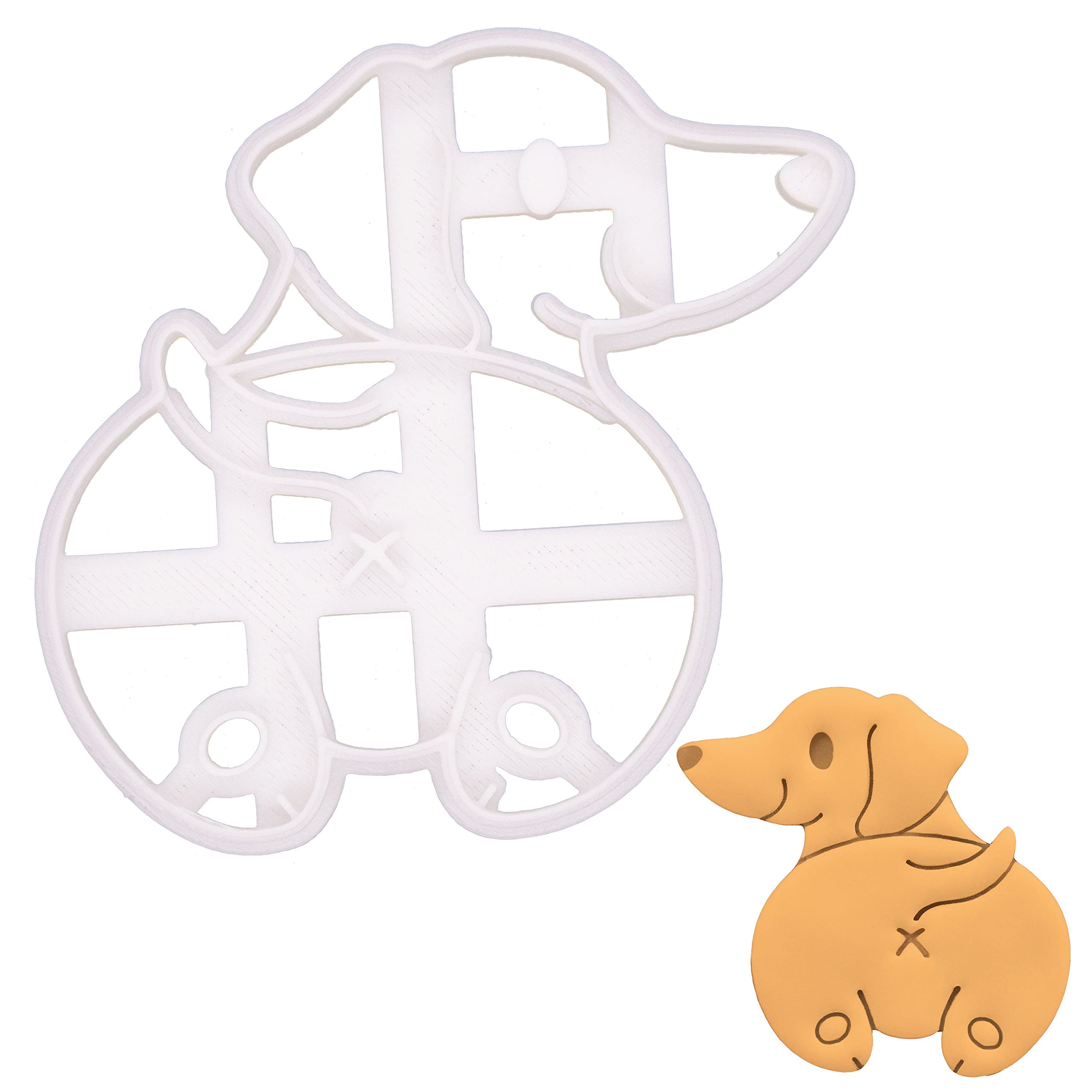 Smiling Dachshund Butt Cookie Cutter, 1 Piece - Bakerlogy