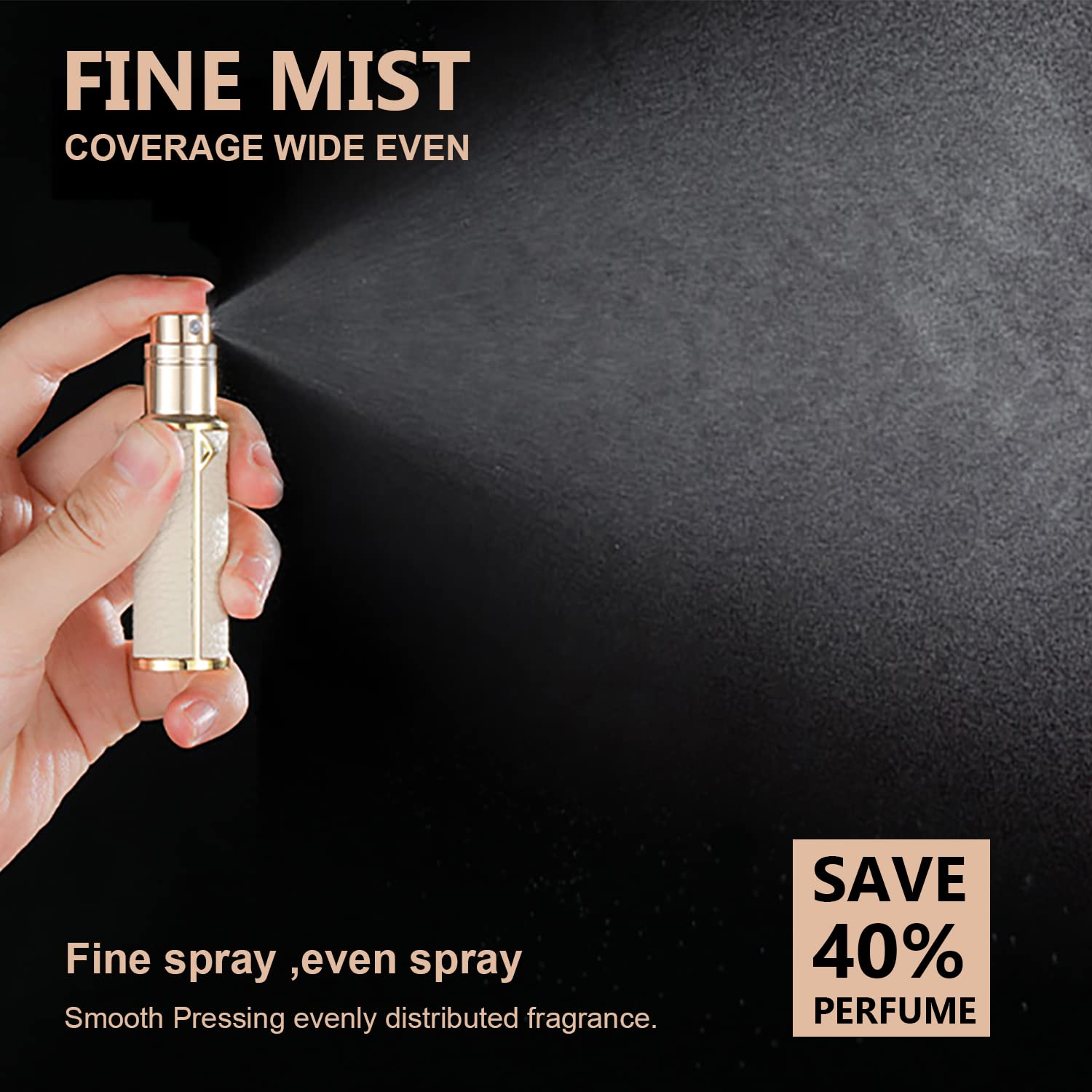 3Zorqinron Portable Mini Refillable Atomizer, Cowhide Material, Travel Perfume Bottle Refillable-Your Travel And Business Necess