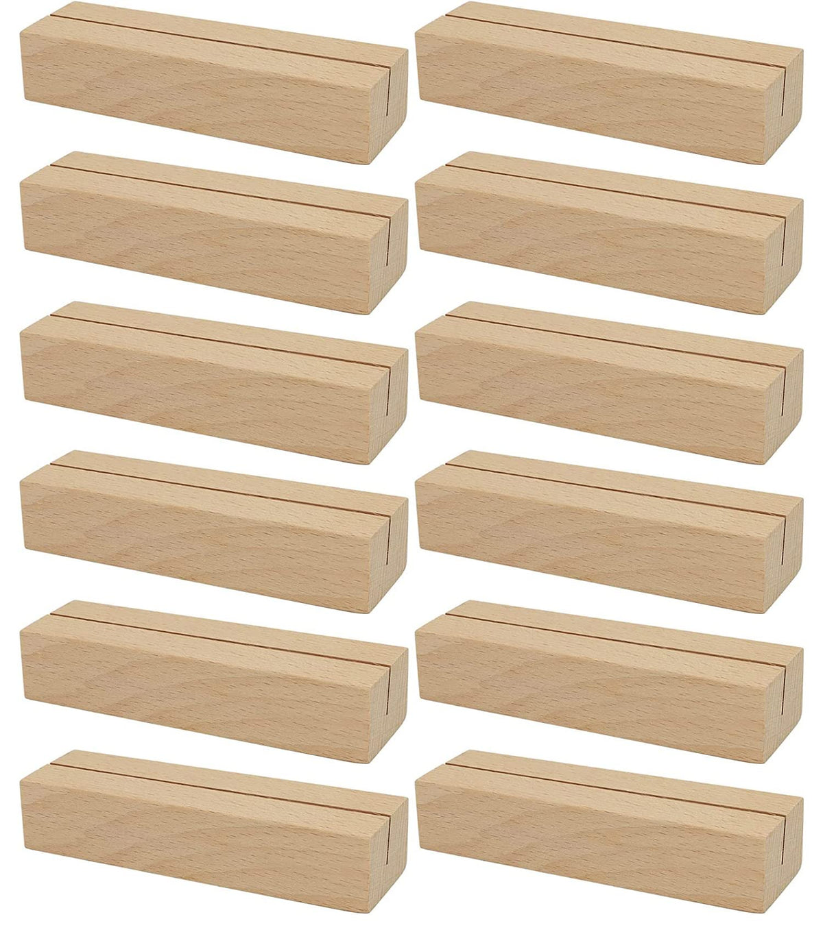 Tinsky 12 Pack Wood Place Card Holders Wooden Stands For Acrylic Signs Table Number Stands Picture Holders For Wedding Dinner Ho