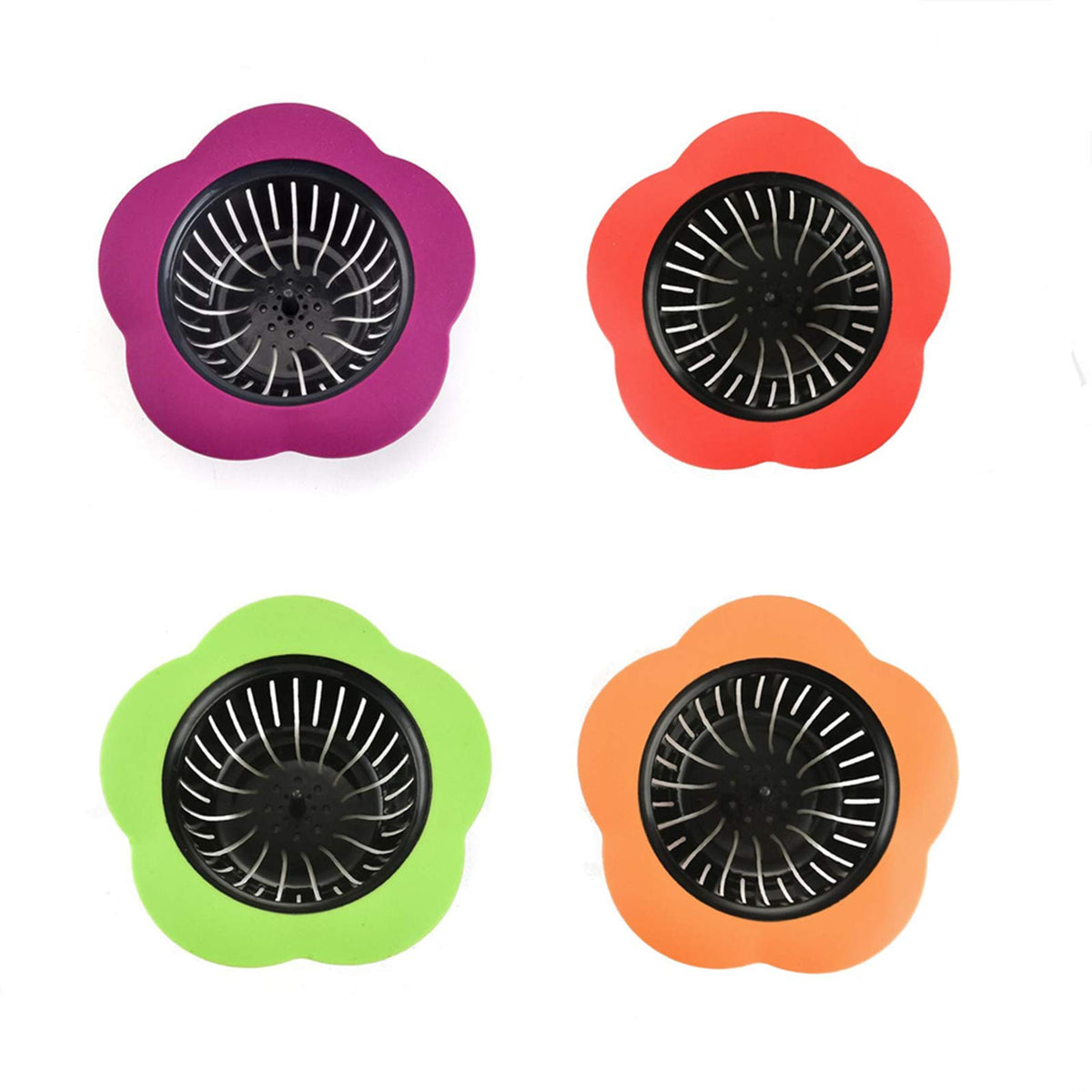 Jianyi Kitchen Sink Strainer, 4Pcs Silicone Sink Strainer, Large Wide Rim 4.5'' Diameter Sink Drain Strainer For Kitchen Sink -