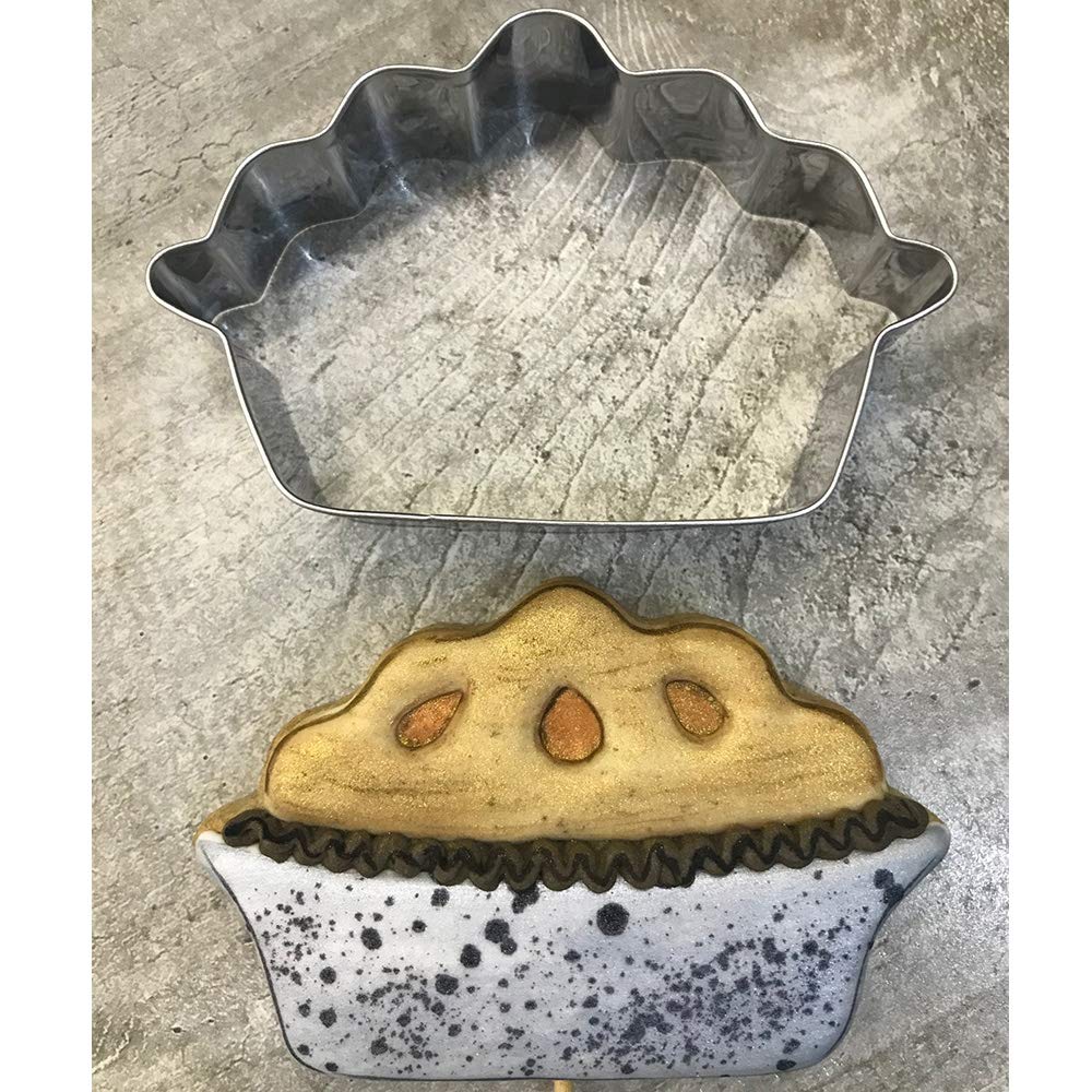 Liliao Thanksgiving Pumpkin Pie Cookie Cutter - 4 X 2.6 Inches - Stainless Steel