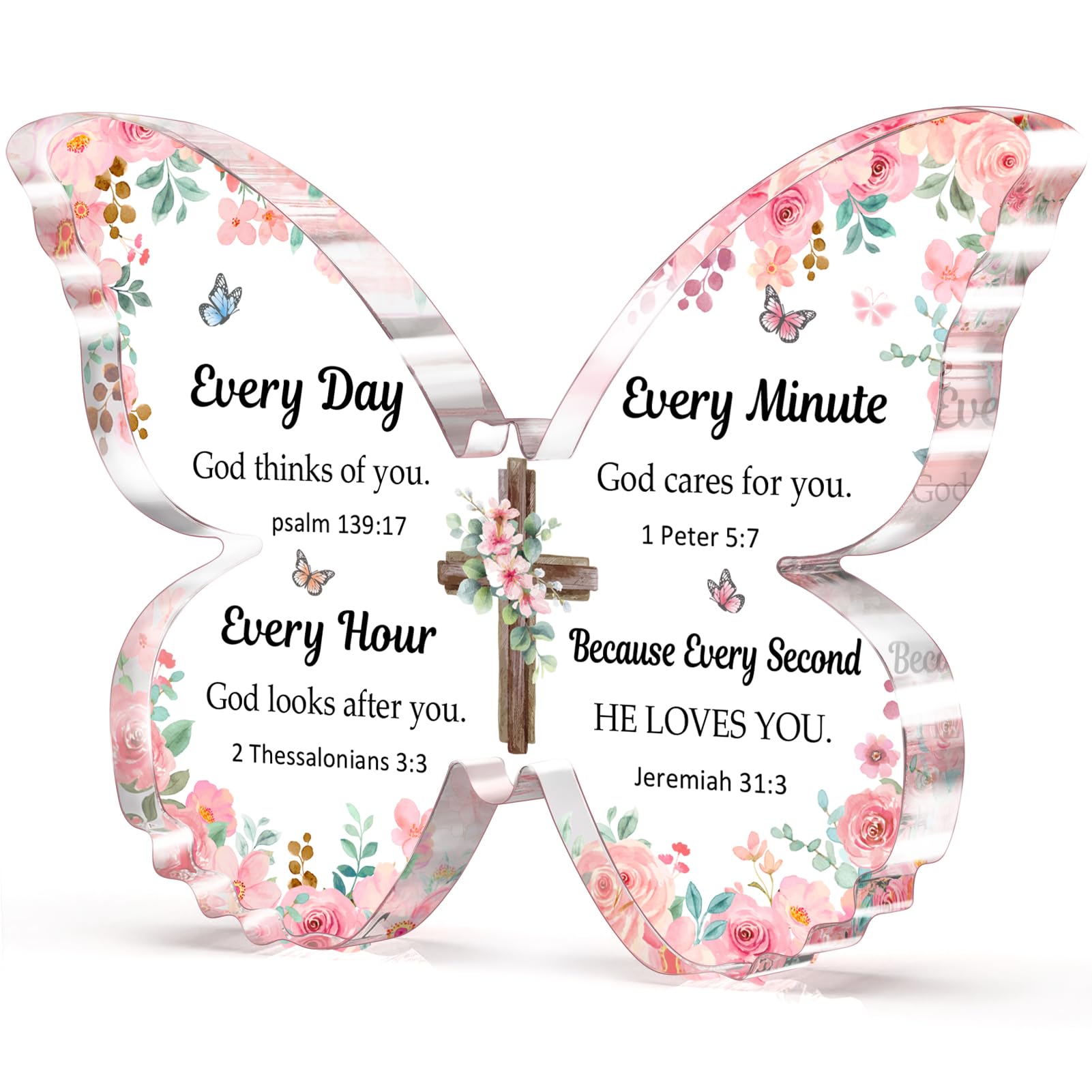 Christian Gifts for Women Faith, Butterfly Acrylic Plaque Sign, Christian Christmas Gift for Women on Mothers Day Birthday, Spir