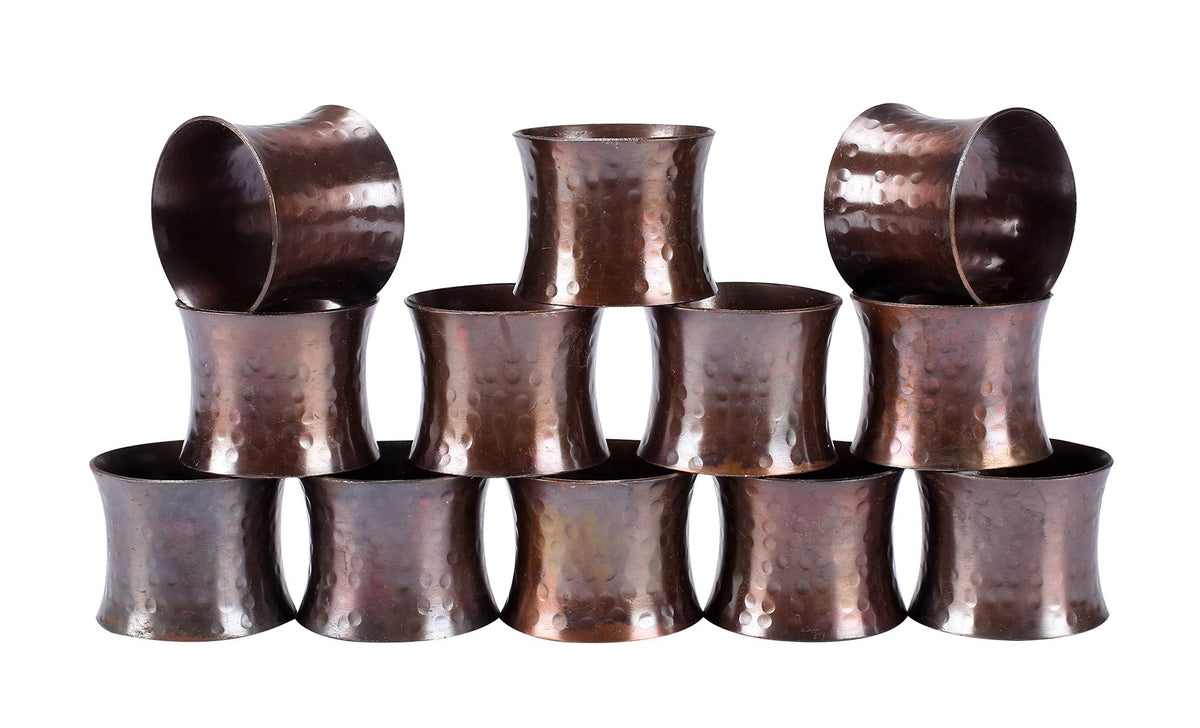 Alpha Shell Set Alpha Living Home Coastal Theme Sea Shells Metal Napkin Rings - Set Of ...