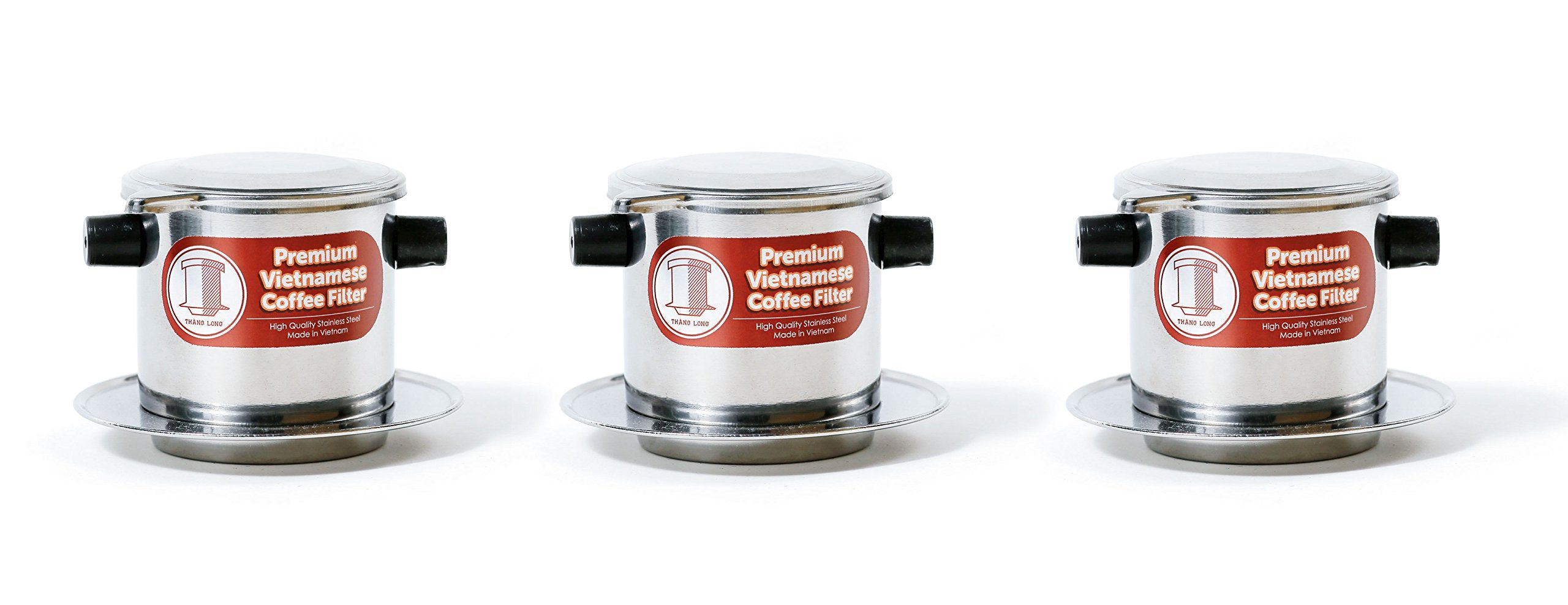 Set Of 3 Vietnamese Traditional Coffee Phin Filter, Hot Or Iced 6 Ounce