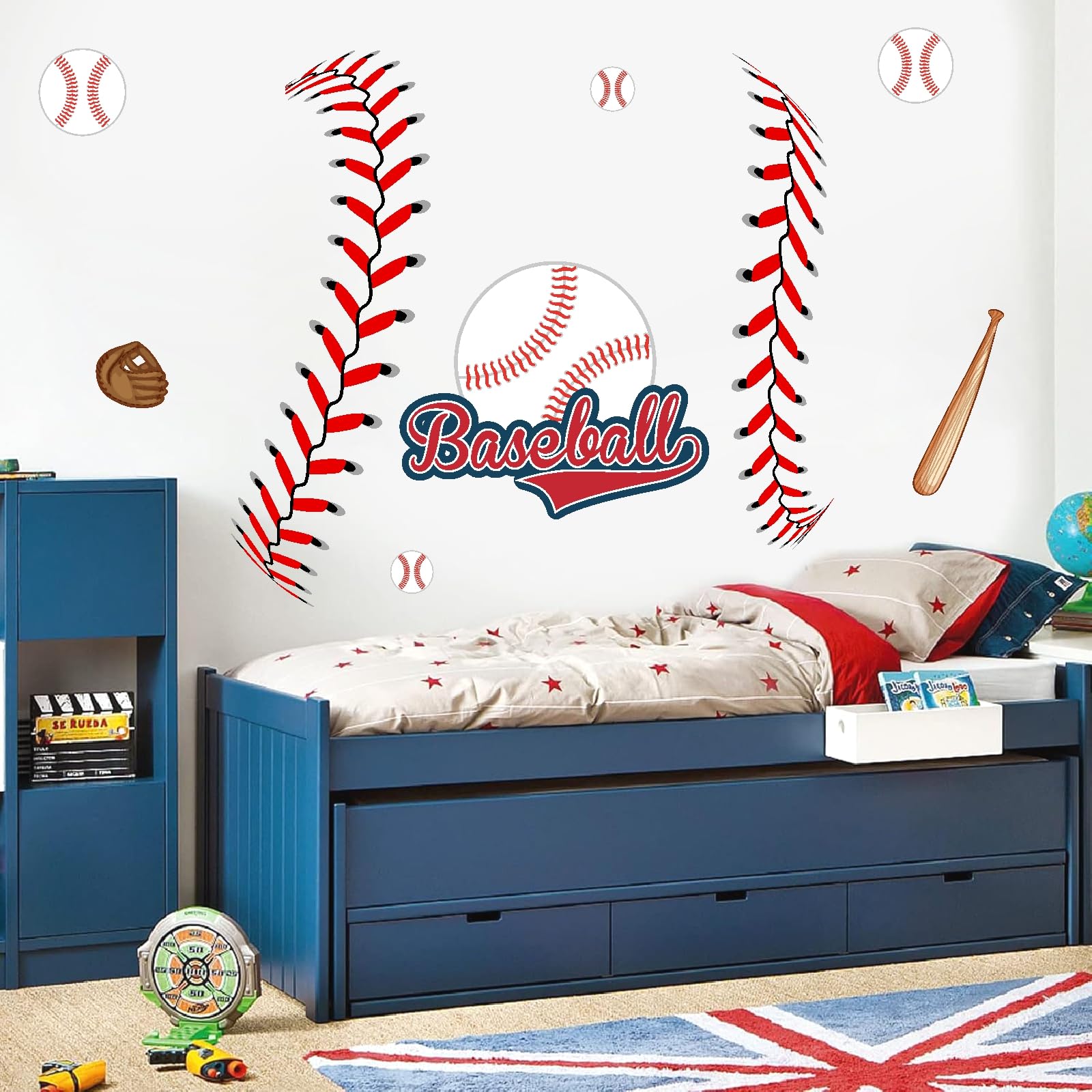 Baseball Wall Decal Sports Decor For Boys Bedroom Baseball Room Decoration Stickers Sports Wall Art Decals Peel And Stick Sports