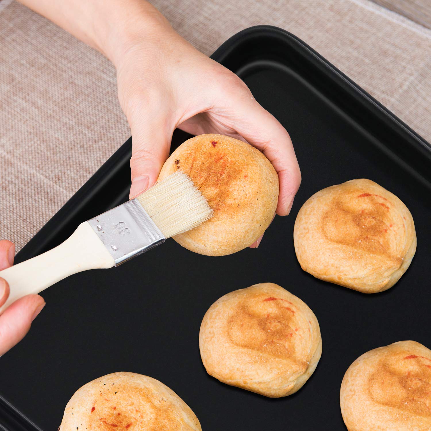 Toaster Oven Pans Set Of 2, Shinsin 11-Inch Nonstick Baking Sheet Pans And Trays, 1/8 Thicker Replacement Small Baking Tray Acce