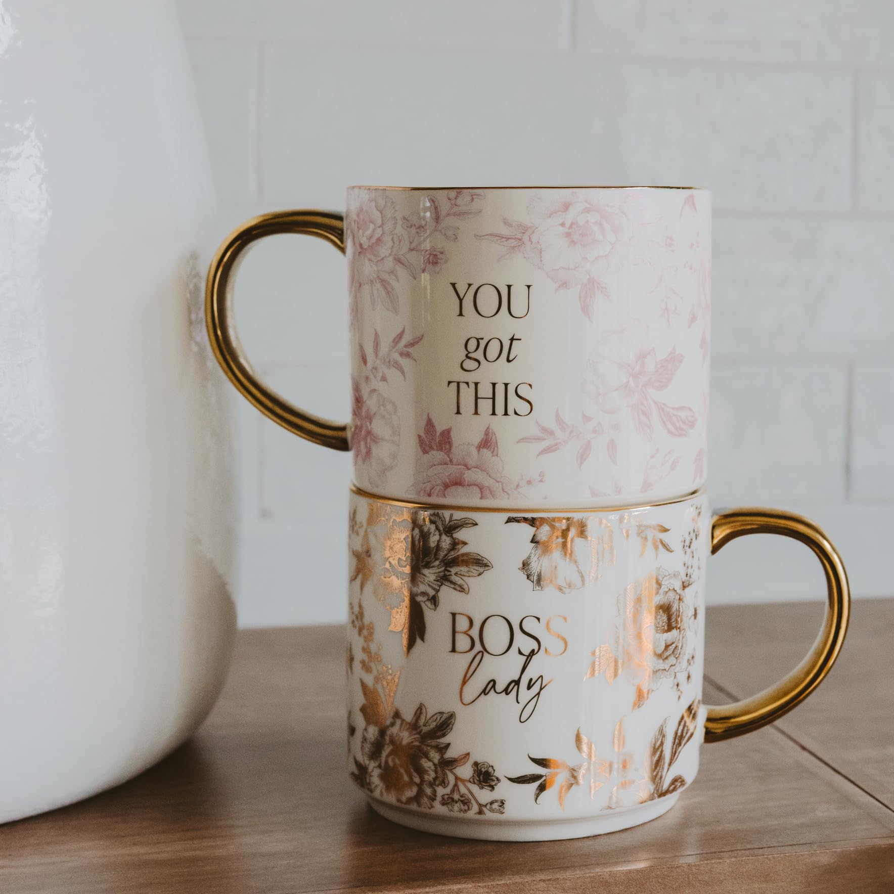 Sweet Water Decor You Got This Gold Handle Coffee Mugs - 17oz Cute Coffee Mugs for Hot & Cold Drinks - Spring Home Decor and Gif