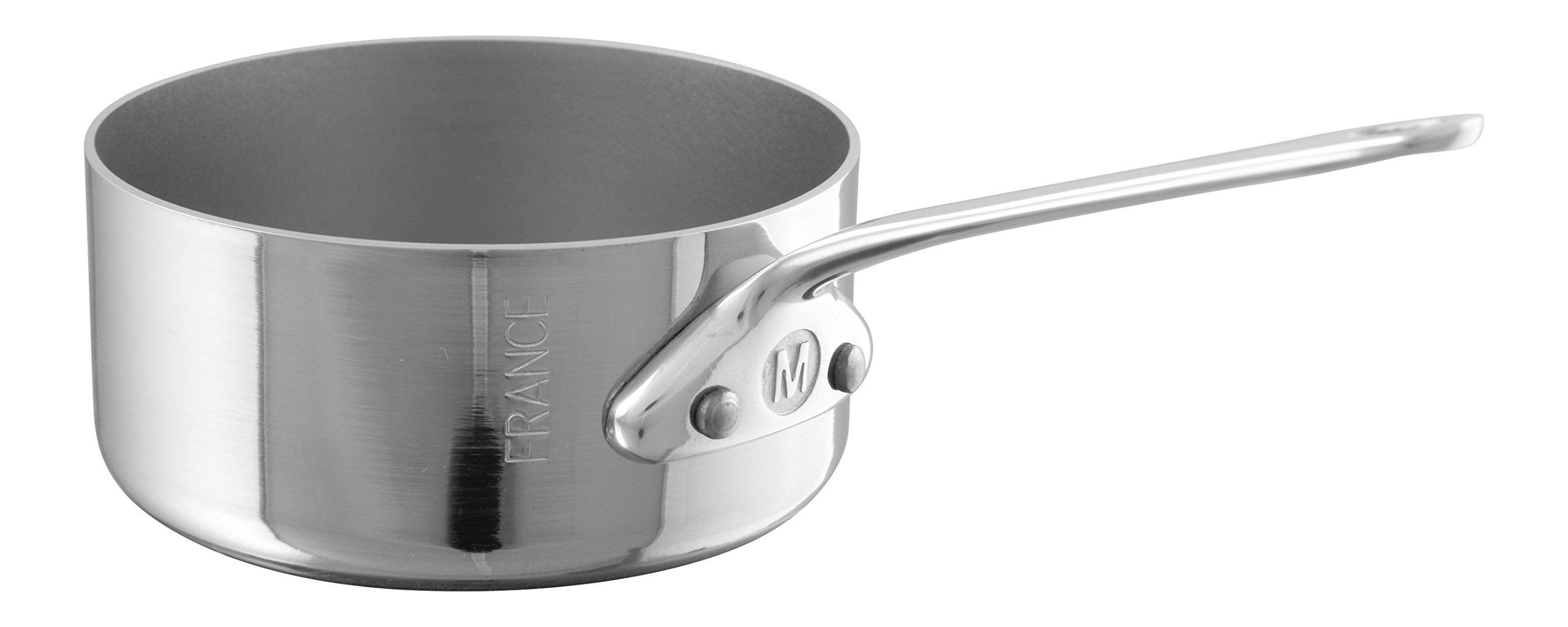 Mauviel MMinis 1 mm Stainless Steel Mini Saute Pan With Cast Stainless Steel Handle, 2.7-in, Made in France