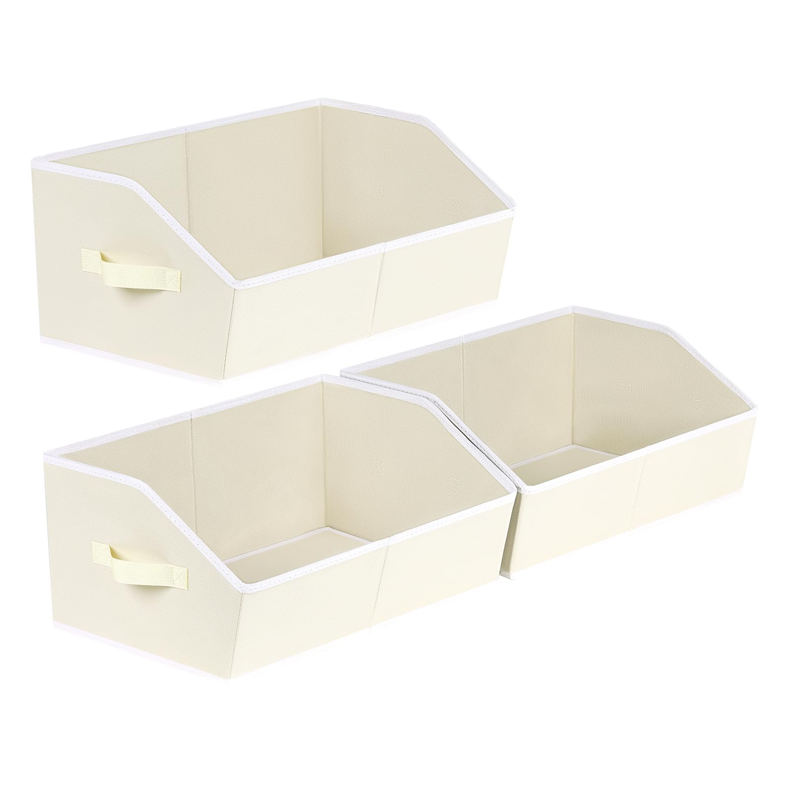 Homsorout Trapezoid Closet Shelf Organizer - Large Baskets For Organizing, Fabric Storage Cubes For Shelves, Storag Organizers B