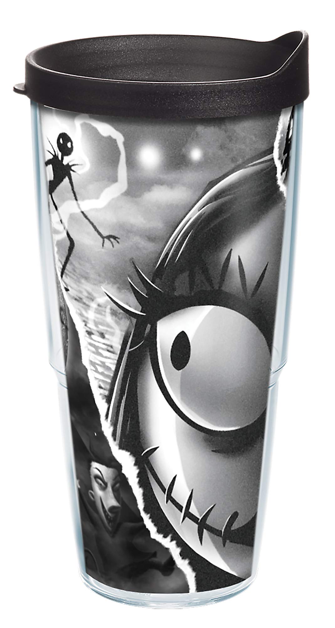 Tervis Disney  Nightmare Before Christmas Made in USA Double Walled Insulated Tumbler Travel Cup Keeps Drinks Cold & Hot, 24oz,