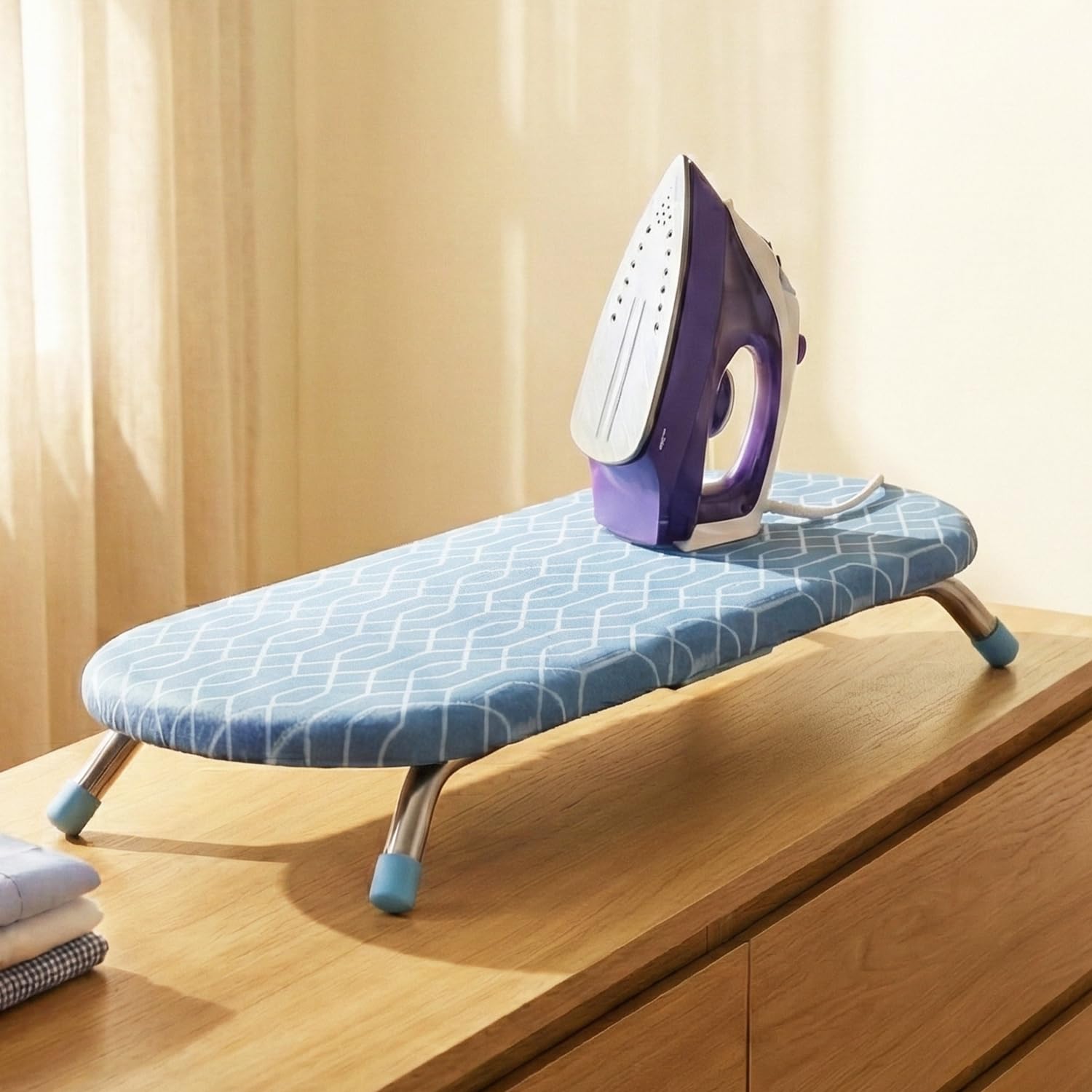 Lifelong Table Top Ironing Board | Compact & Foldable Ironing Stand With HeatResistant Cover | Portable Mini Ironing Table For 