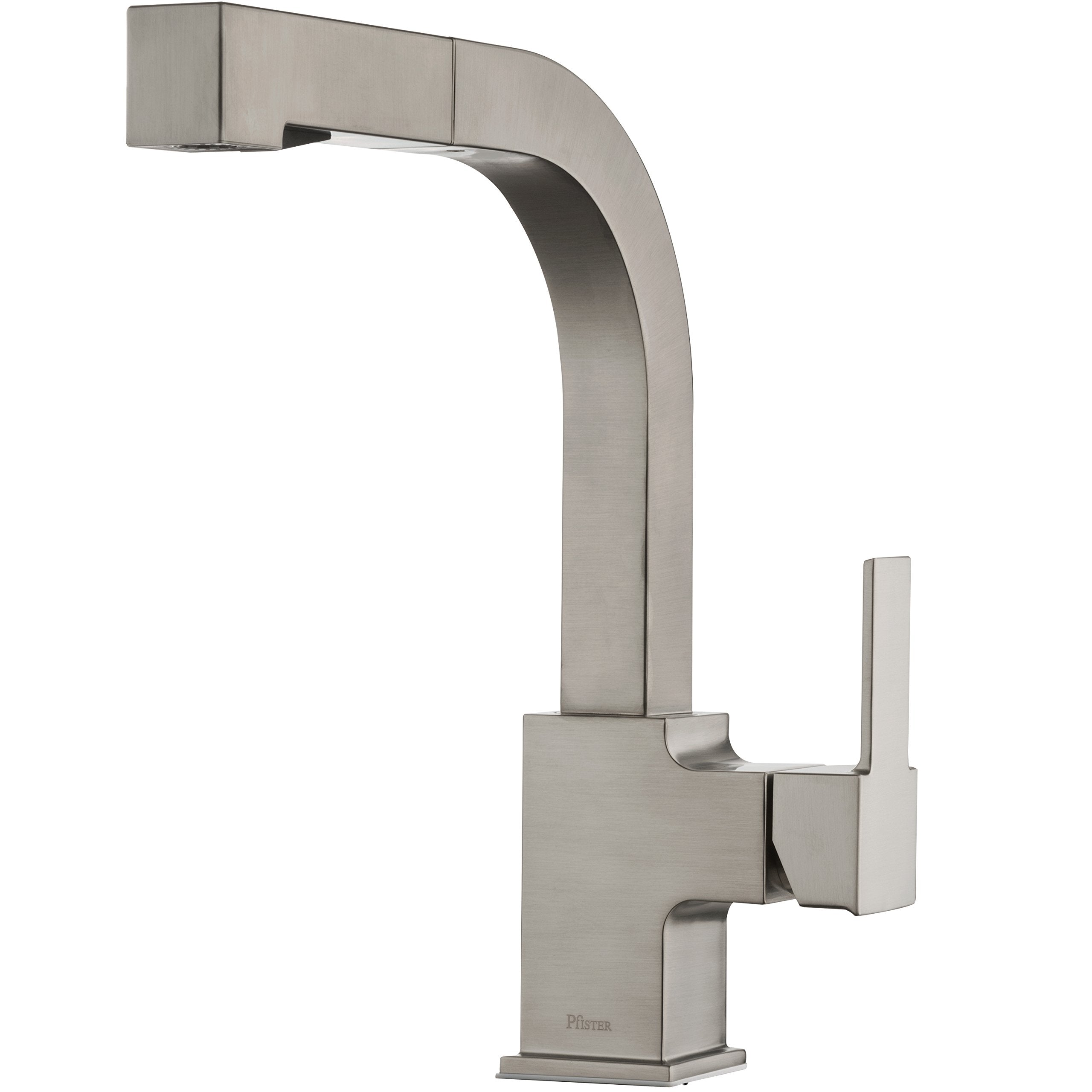 Pfister Arkitek Kitchen Faucet With Pull Out Sprayer, Single Handle, High Arc, Stainless Steel Finish, Lg534Lpms